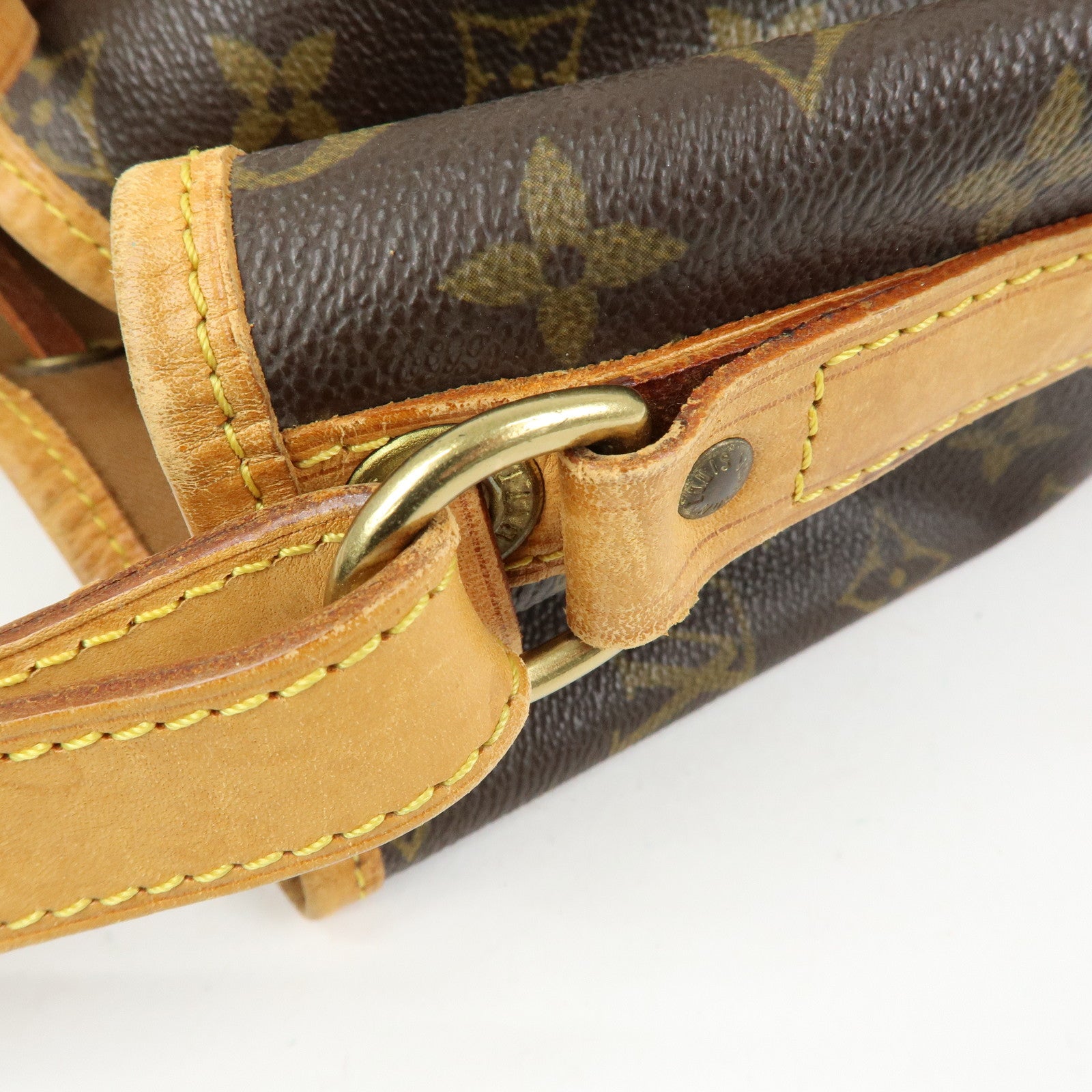 Louis Vuitton Monogram Canvas Leather Noe Shoulder Bag Brown M42224