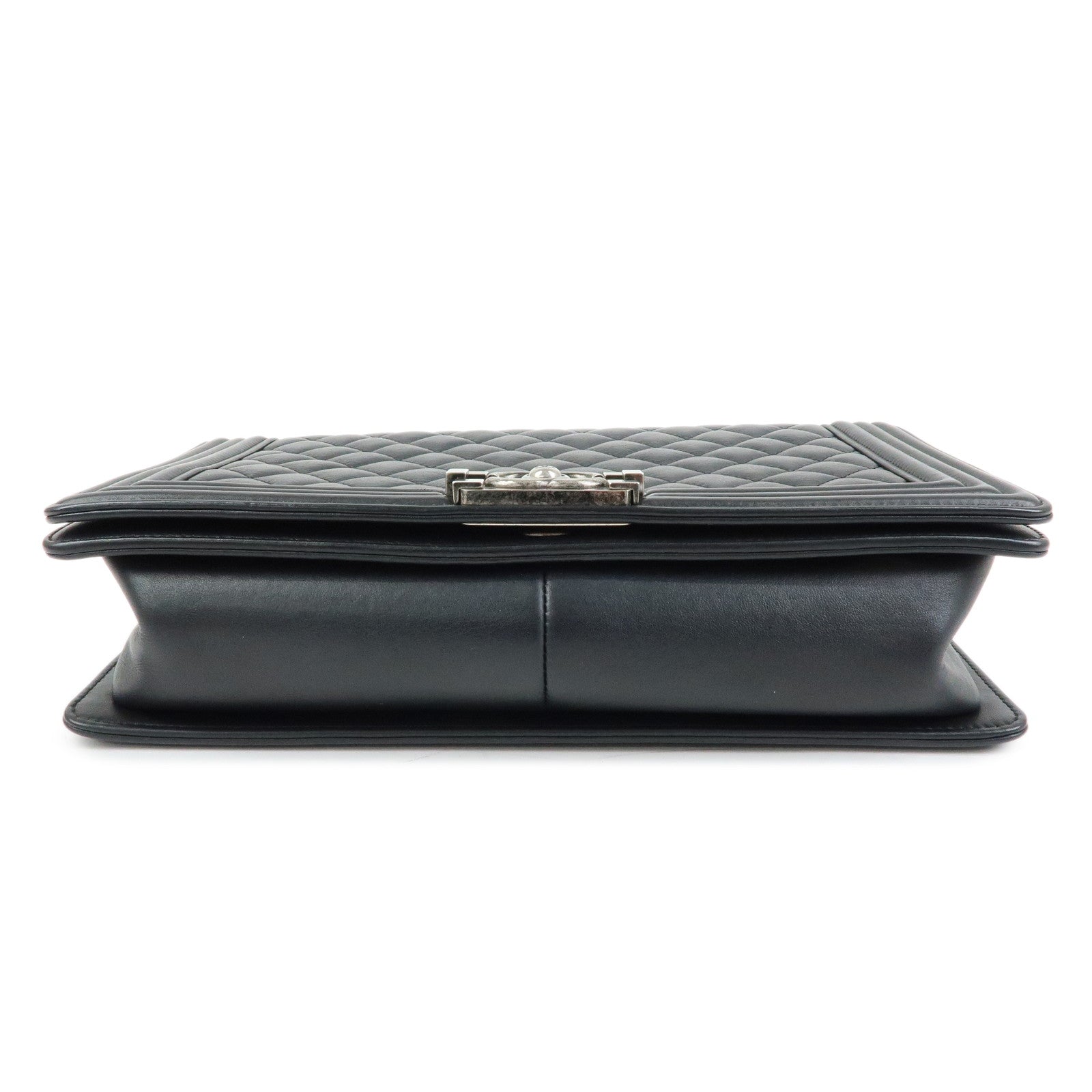 CHANEL Boy CHANEL Lamb Skin Chain Shoulder Bag Crossbody Bag Black