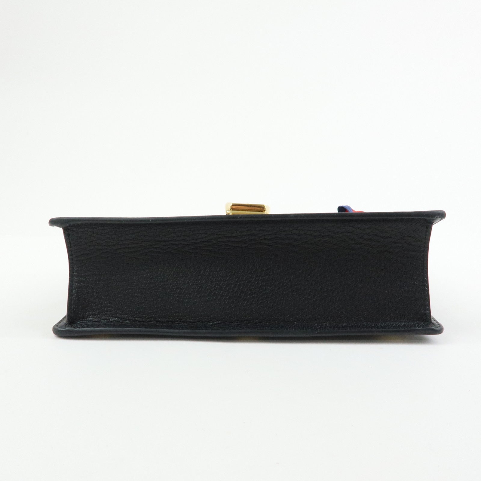 GUCCI Sylvie Sherry Leather Shoulder Bag Black Bee & Star 524405