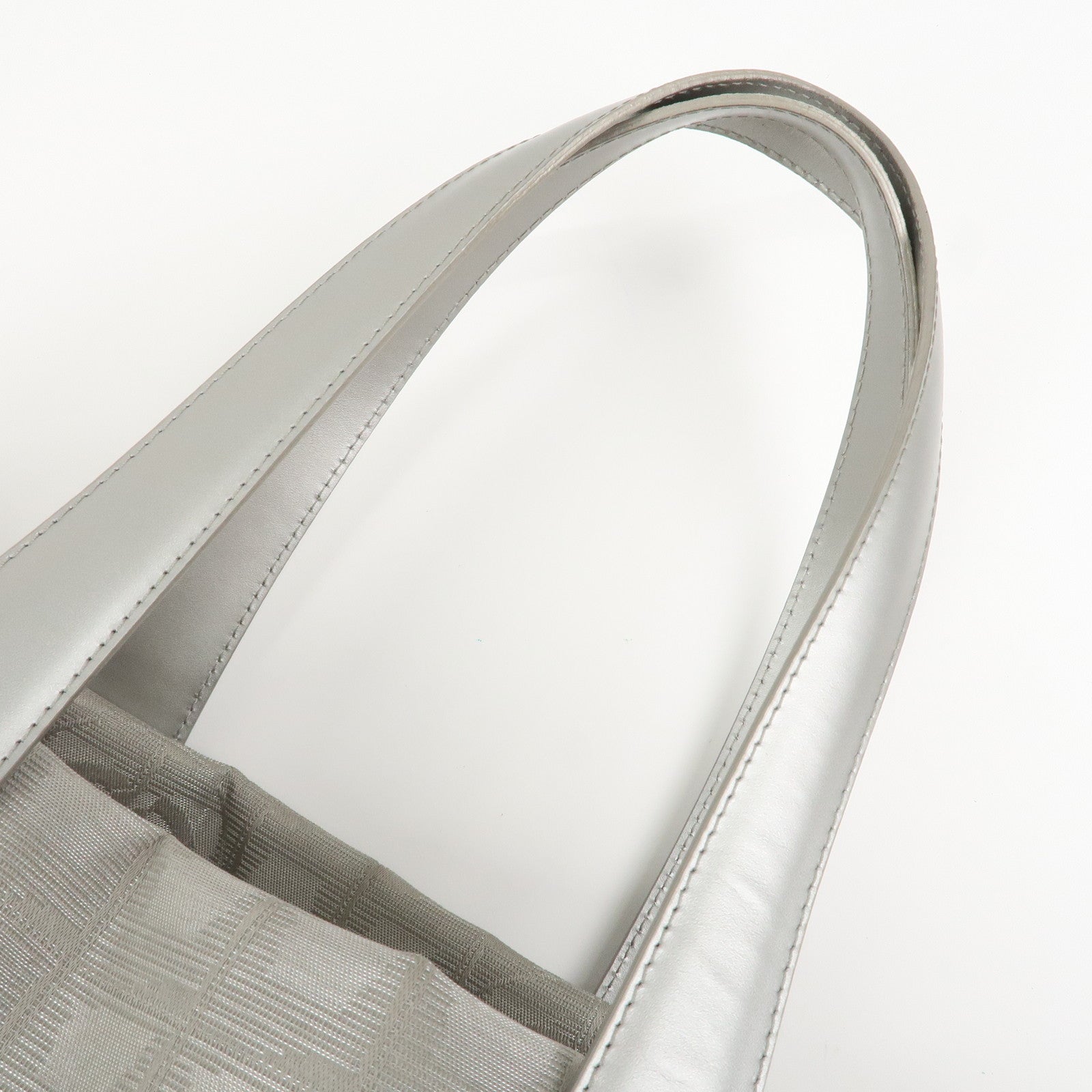 CHANEL New Travel Line Nylon Jacquard Leather Tote Bag MM A15991