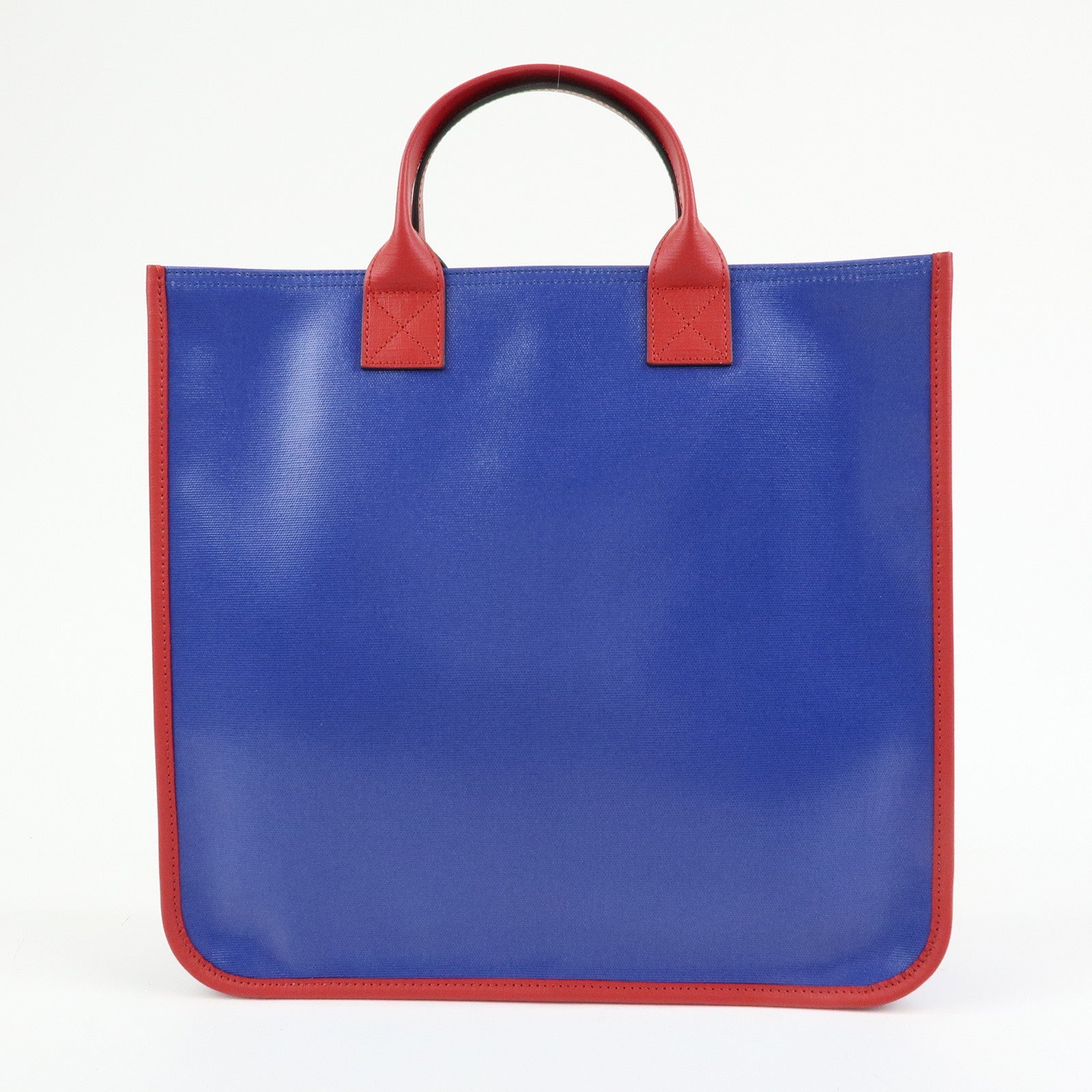 GUCCI Children's PVC Leather Tote Bag Hand Bag Blue Red 550763