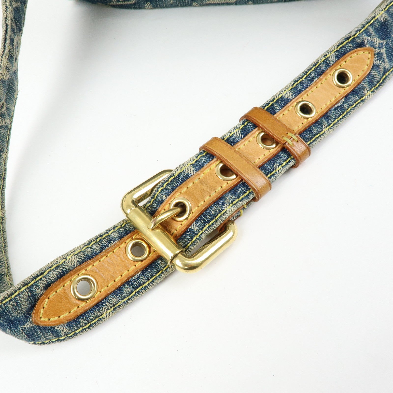 Louis Vuitton Monogram Denim Bum Bag Waist Bag Blue M95347