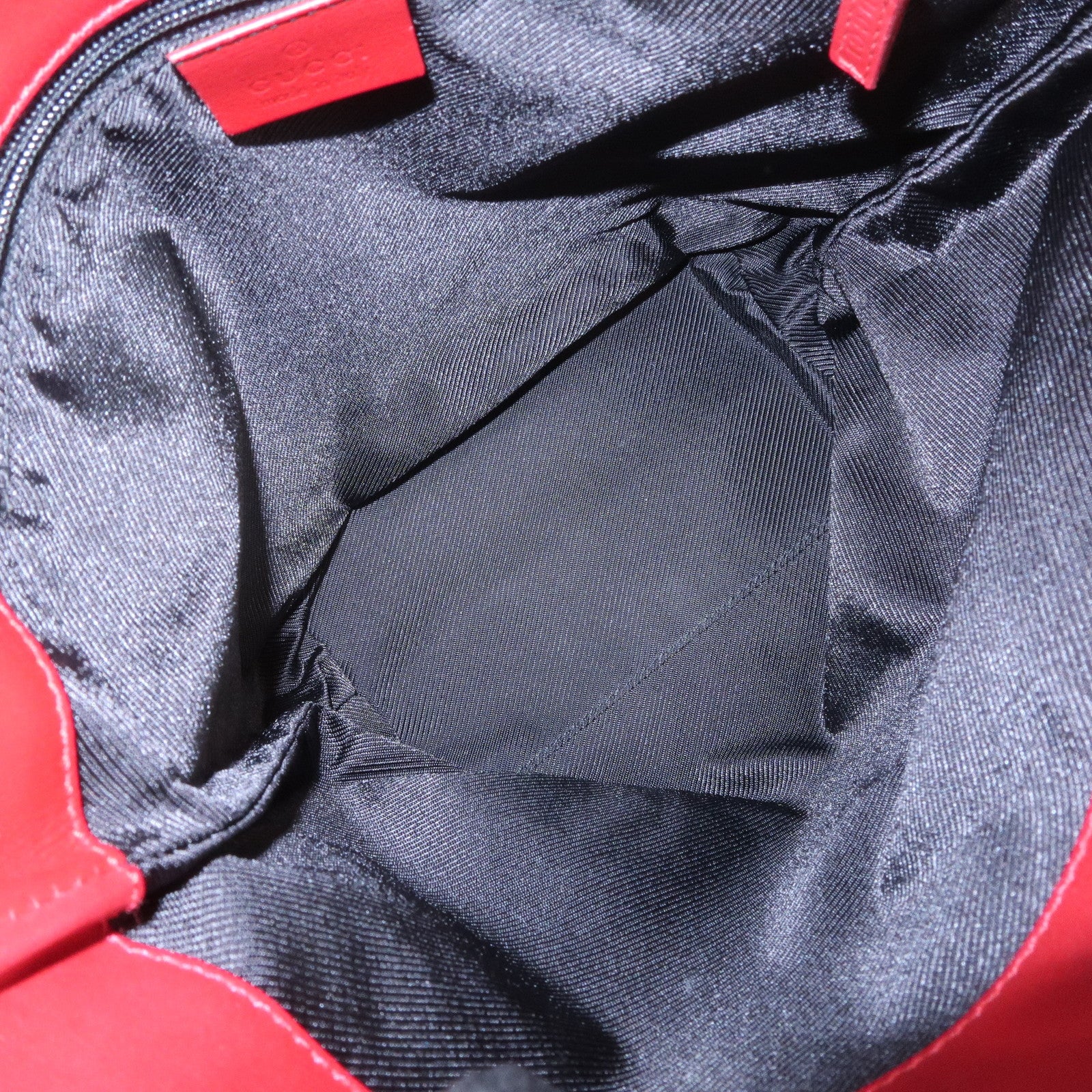 GUCCI GG Canvas Logo Leather Shoulder Bag Hand Bag Red 002繝ｻ1099