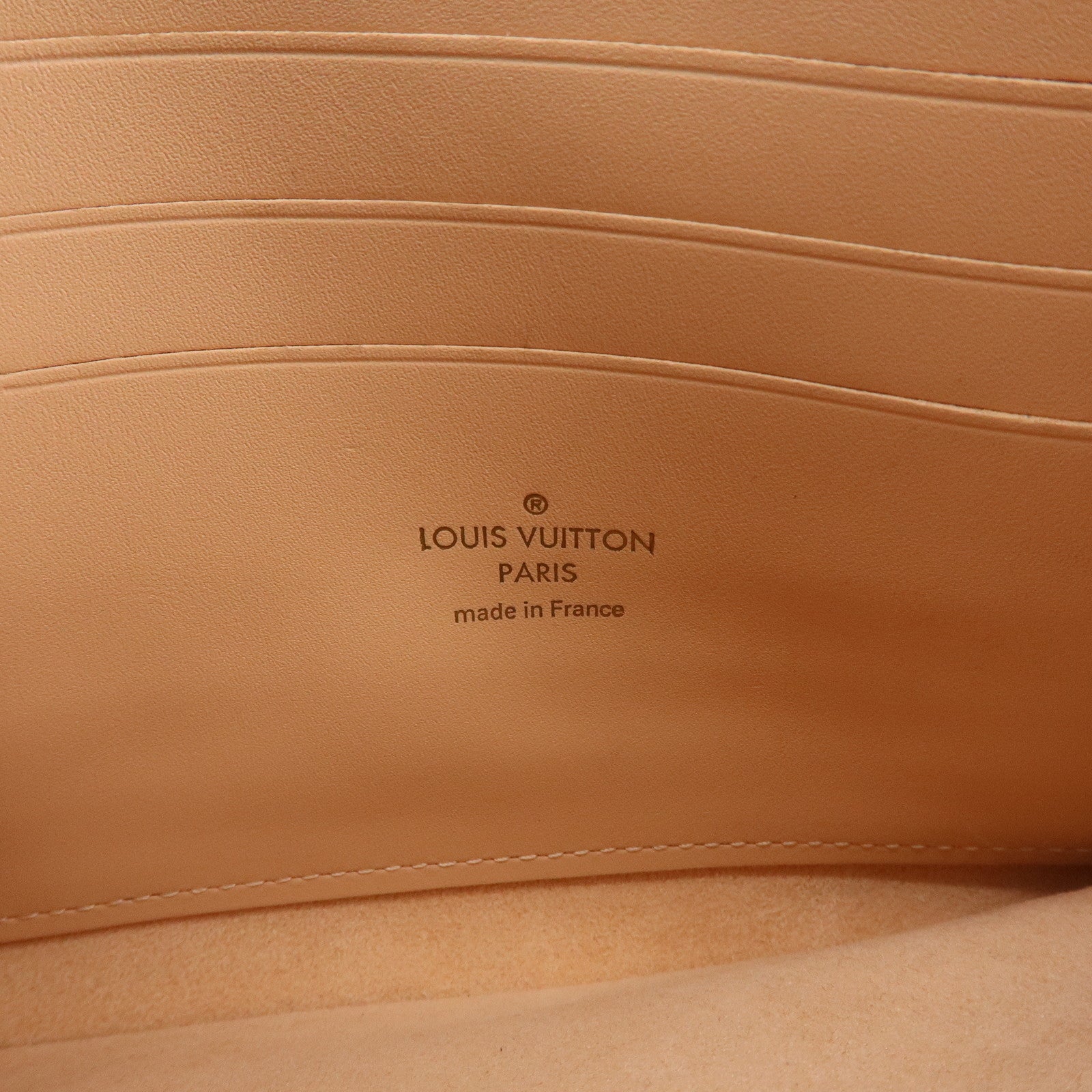 Louis Vuitton Damier Ebene Pochette Double Zip Rose BallerineN60254