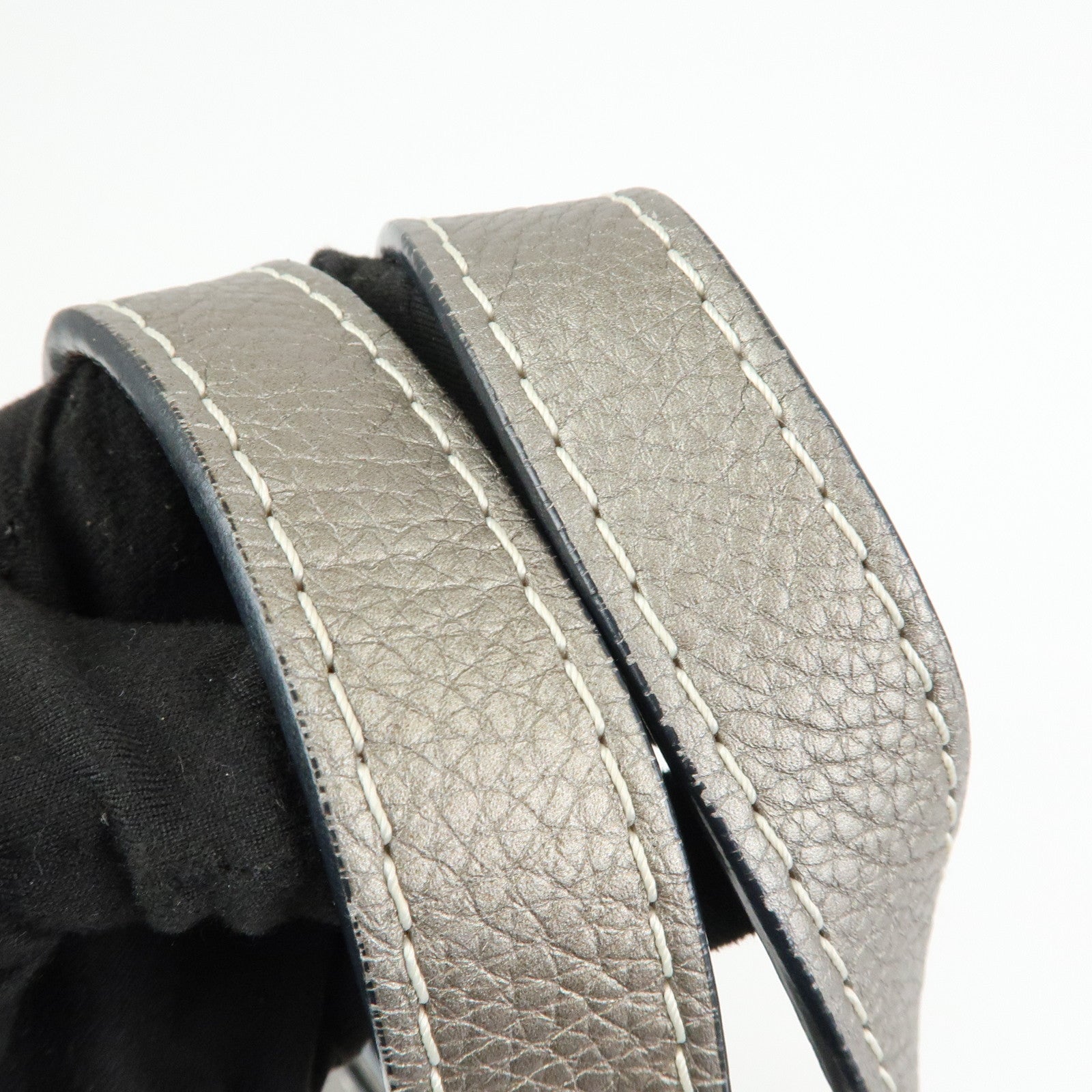 LOEWE New Road Line Repeat Anagram Canvas Calf Leather Hand Bag