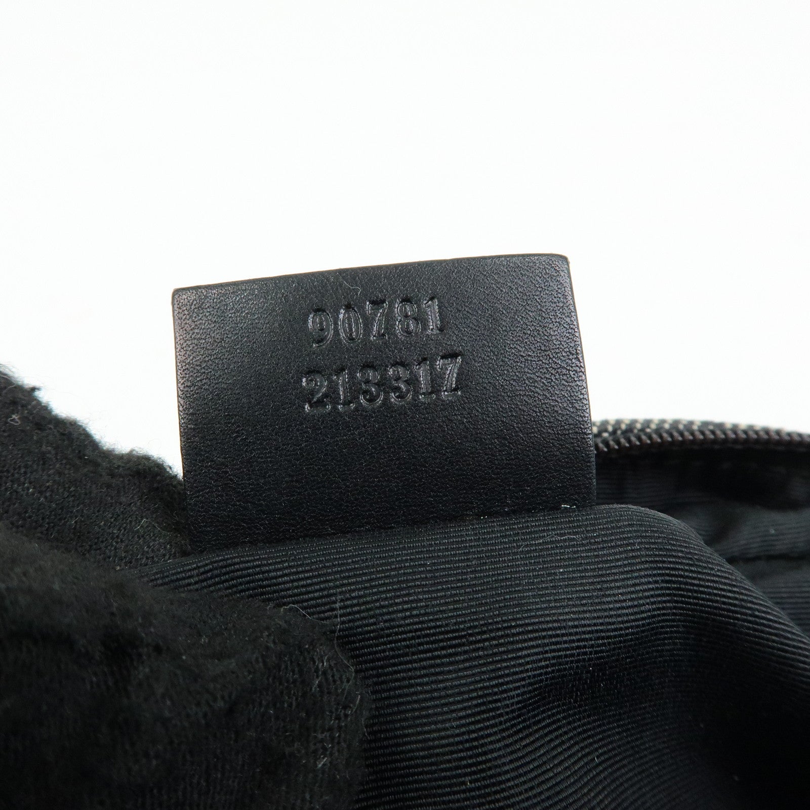 GUCCI Half Moon GG Denim Shoulder Bag Hand Bag Black 90781