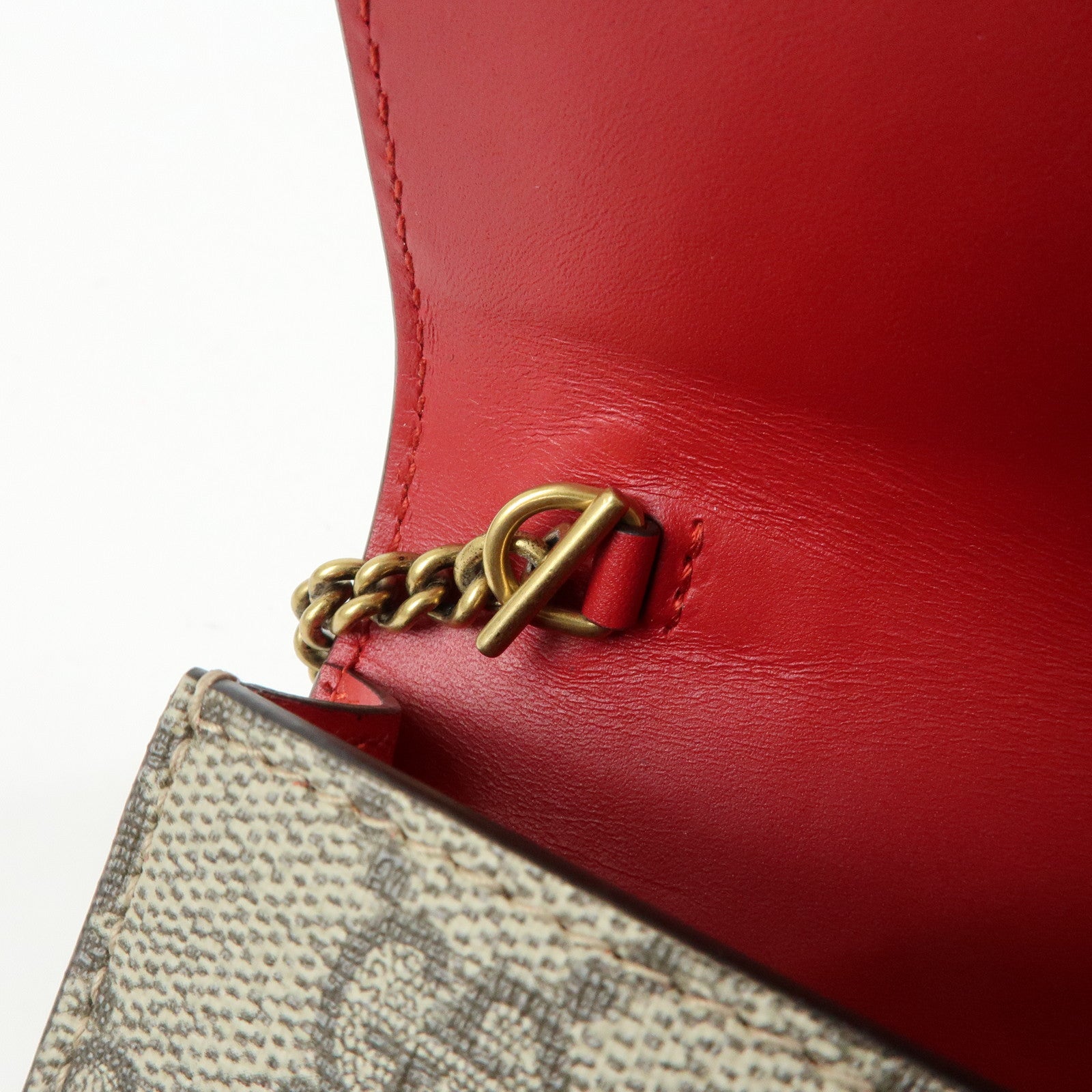 GUCCI Interlocking G Cherry GG Supreme Chain Shoulder Bag 481291