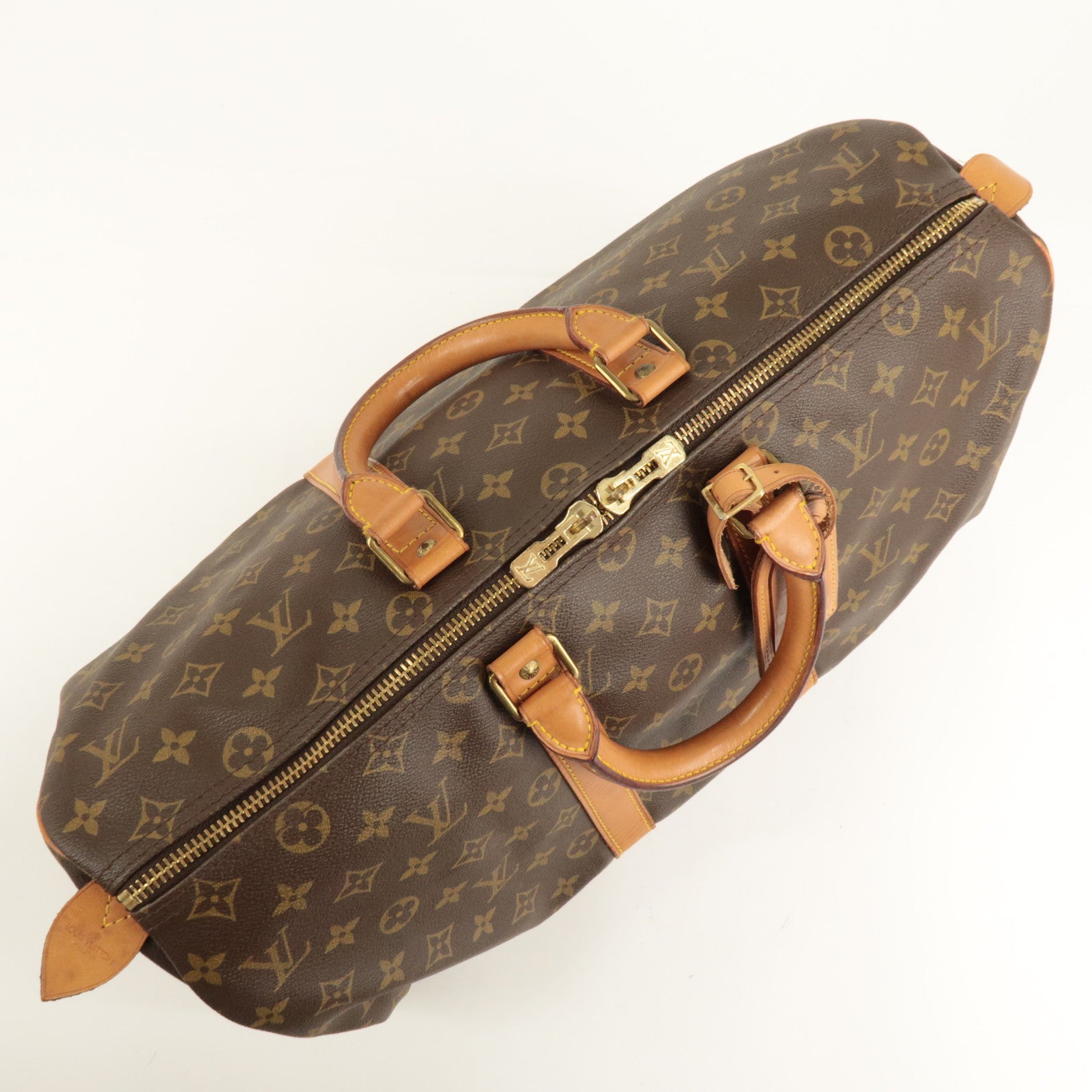 Louis Vuitton Monogram Keep All 45 Boston Bag Brown M41428