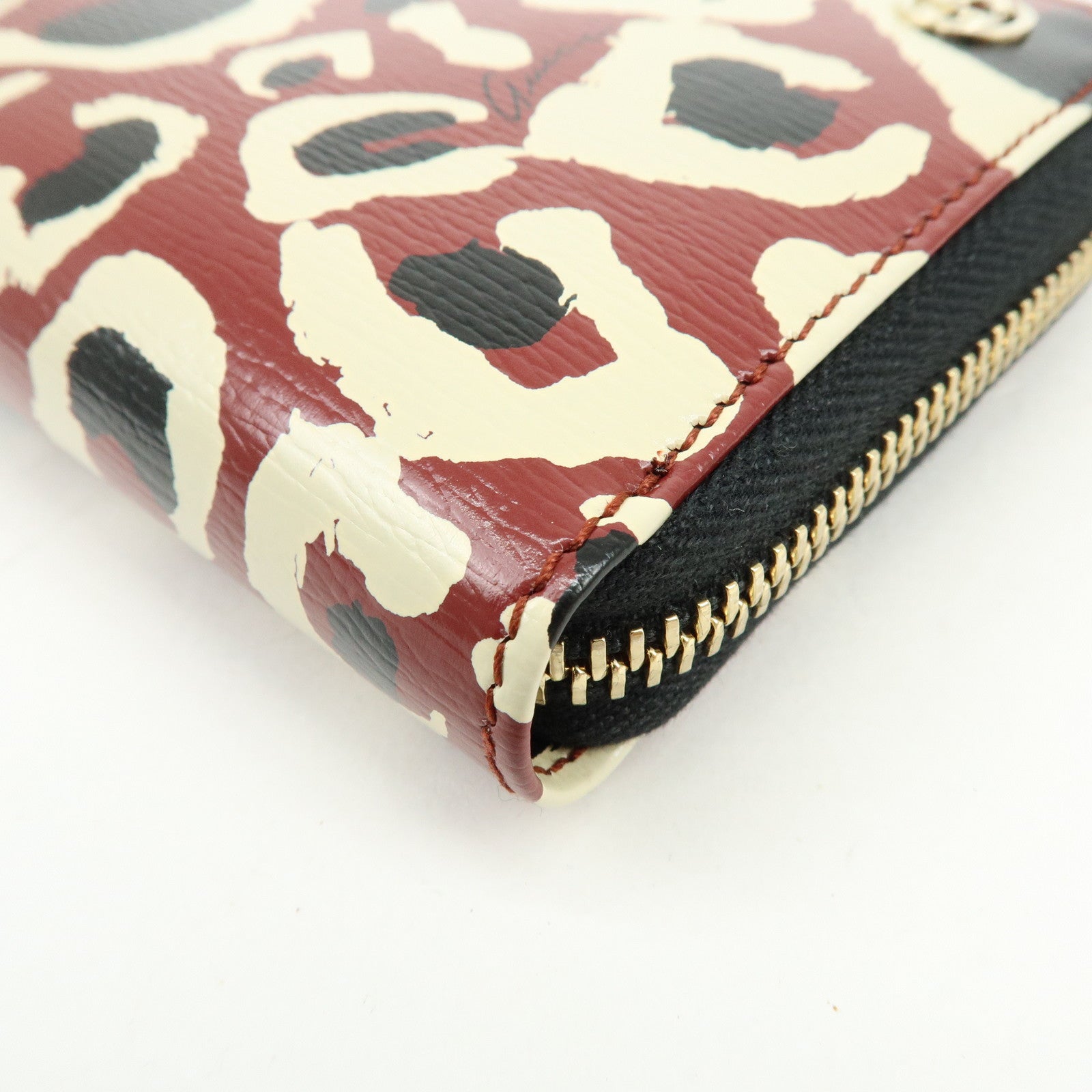 GUCCI Interlocking G Leather Round Zippy Long Wallet Red 309705