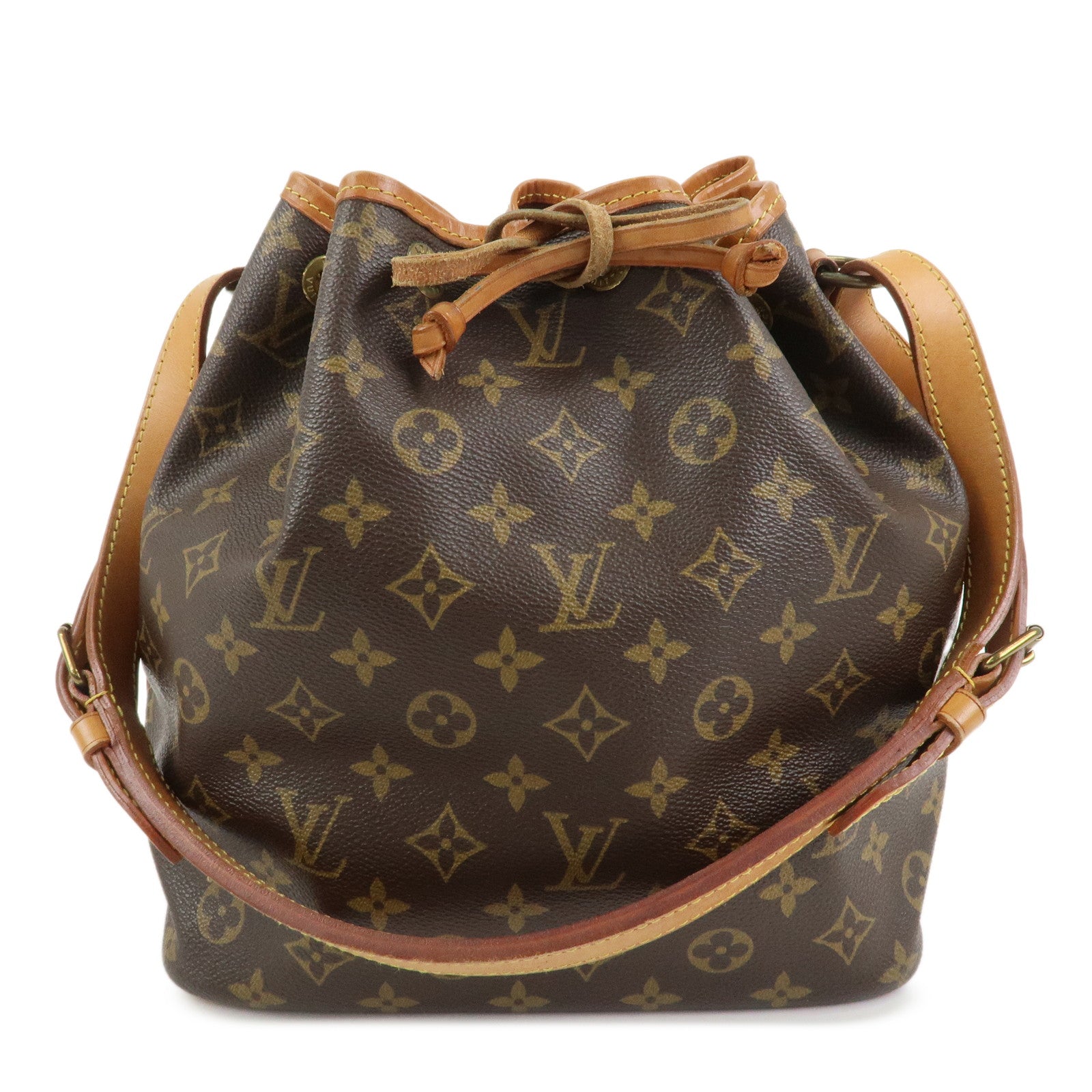 Louis Vuitton Monogram Petit Noe Shoulder Bag Brown M42226