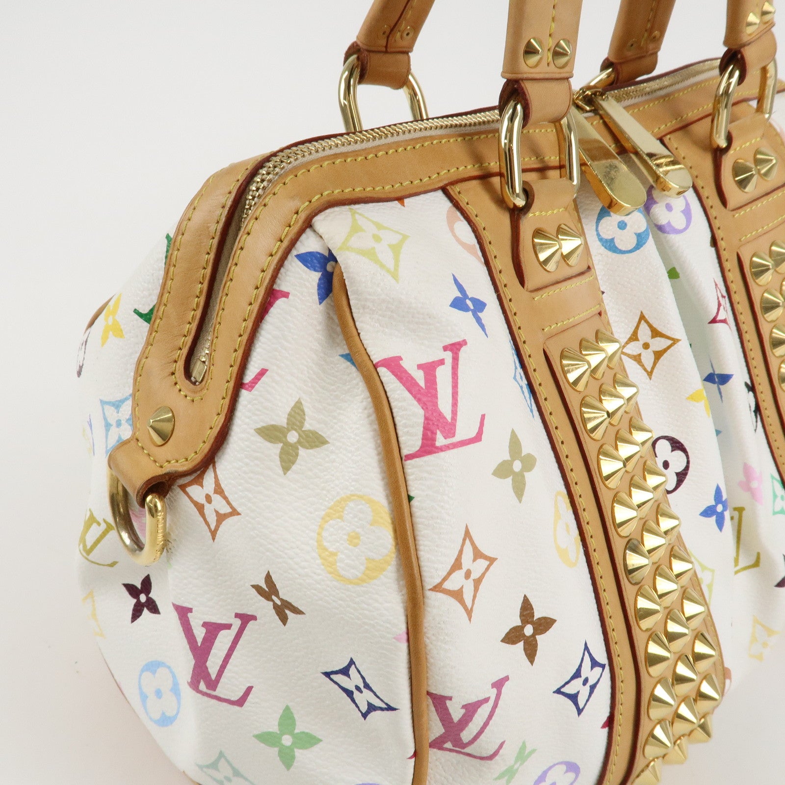 Louis Vuitton Monogram Multicolor Courtney MM 2Way Bag Blanc M45641 Used