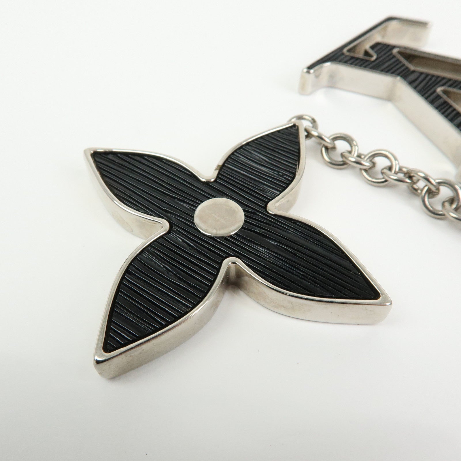 Louis Vuitton Epi Bijou Sac Fleur de Metal Bag Charm Noir M65084