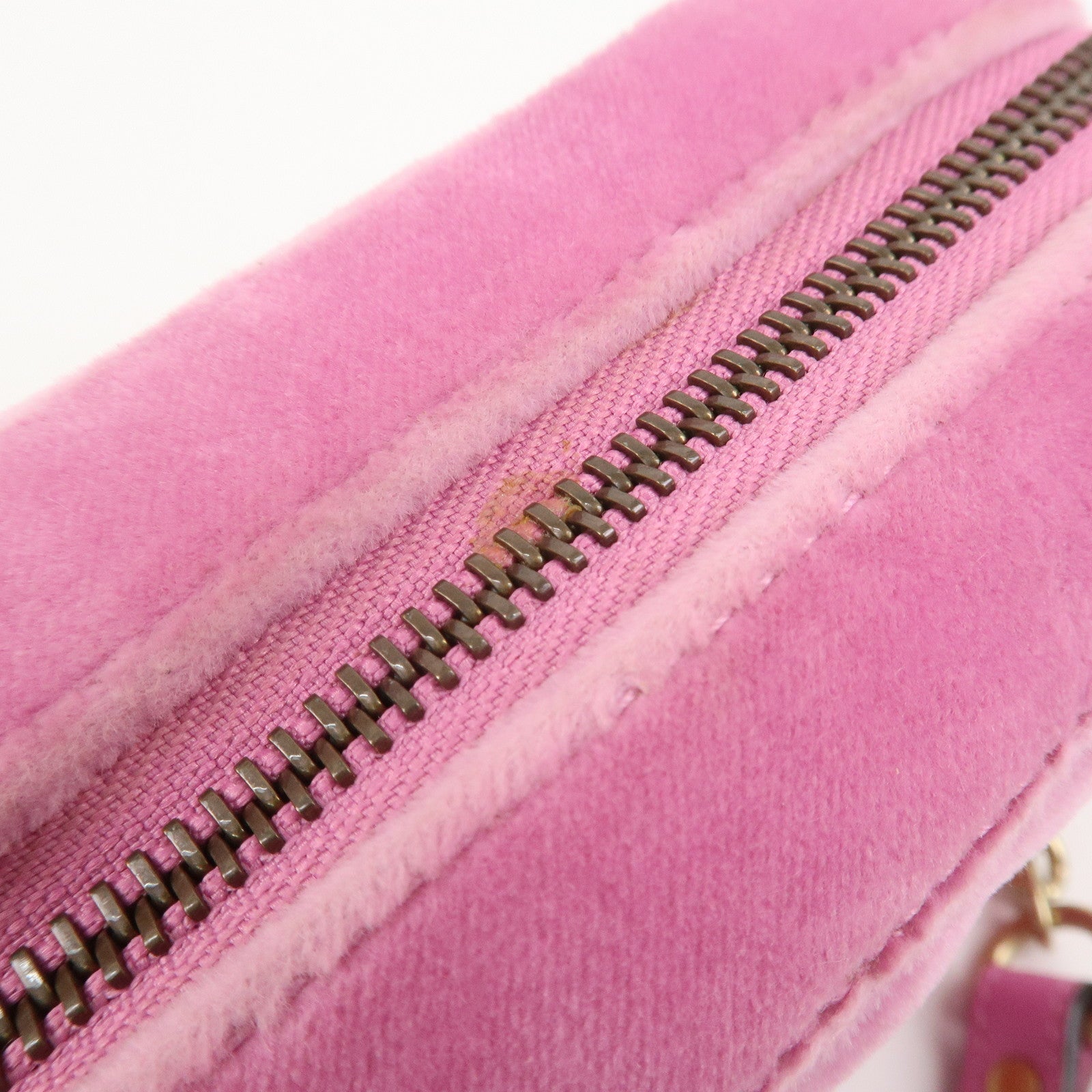 GUCCI GG Marmont Velvet Rhinestone Shoulder Bag Pink 448065