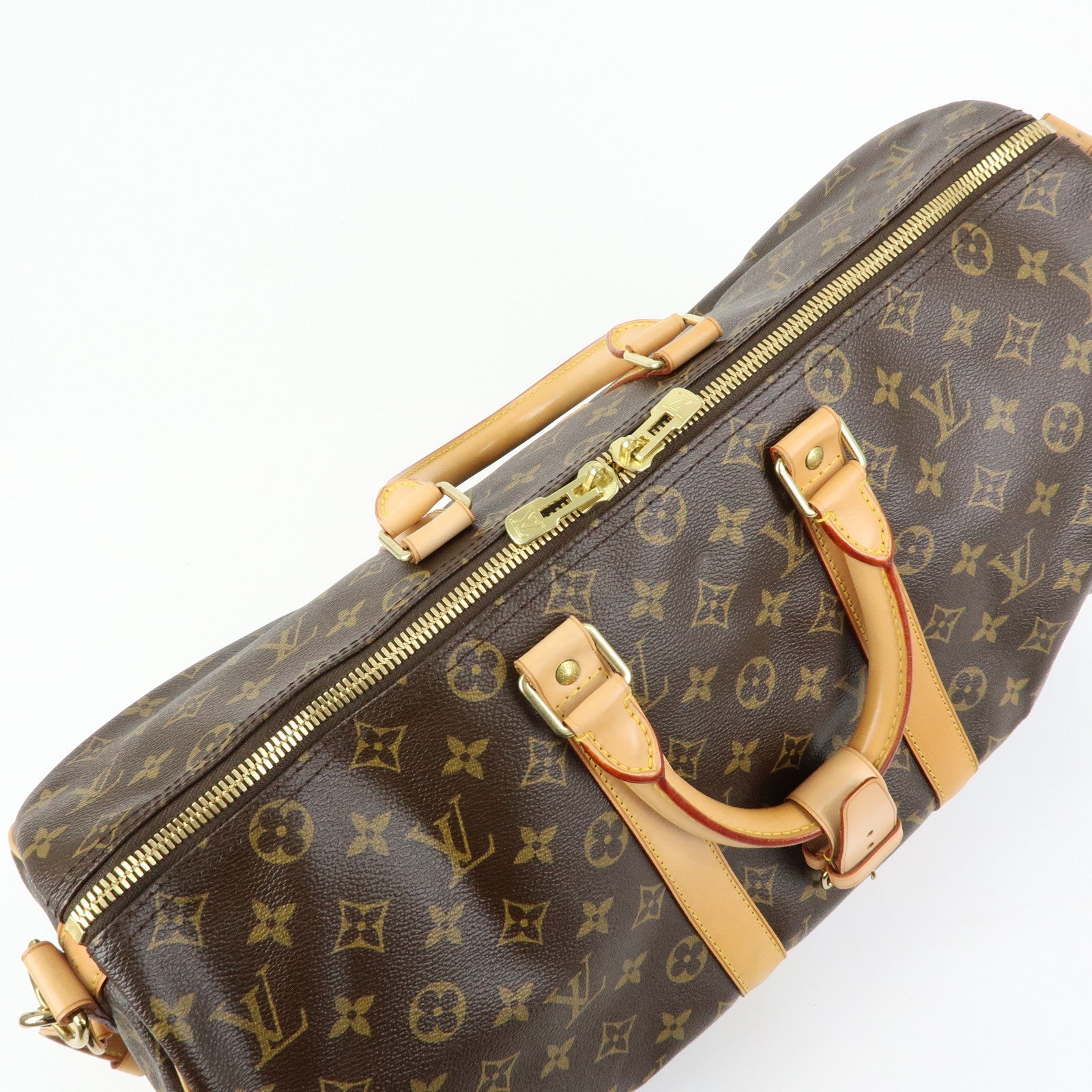 Louis Vuitton Monogram Keep All Bandouliere 45 Boston Bag M41418