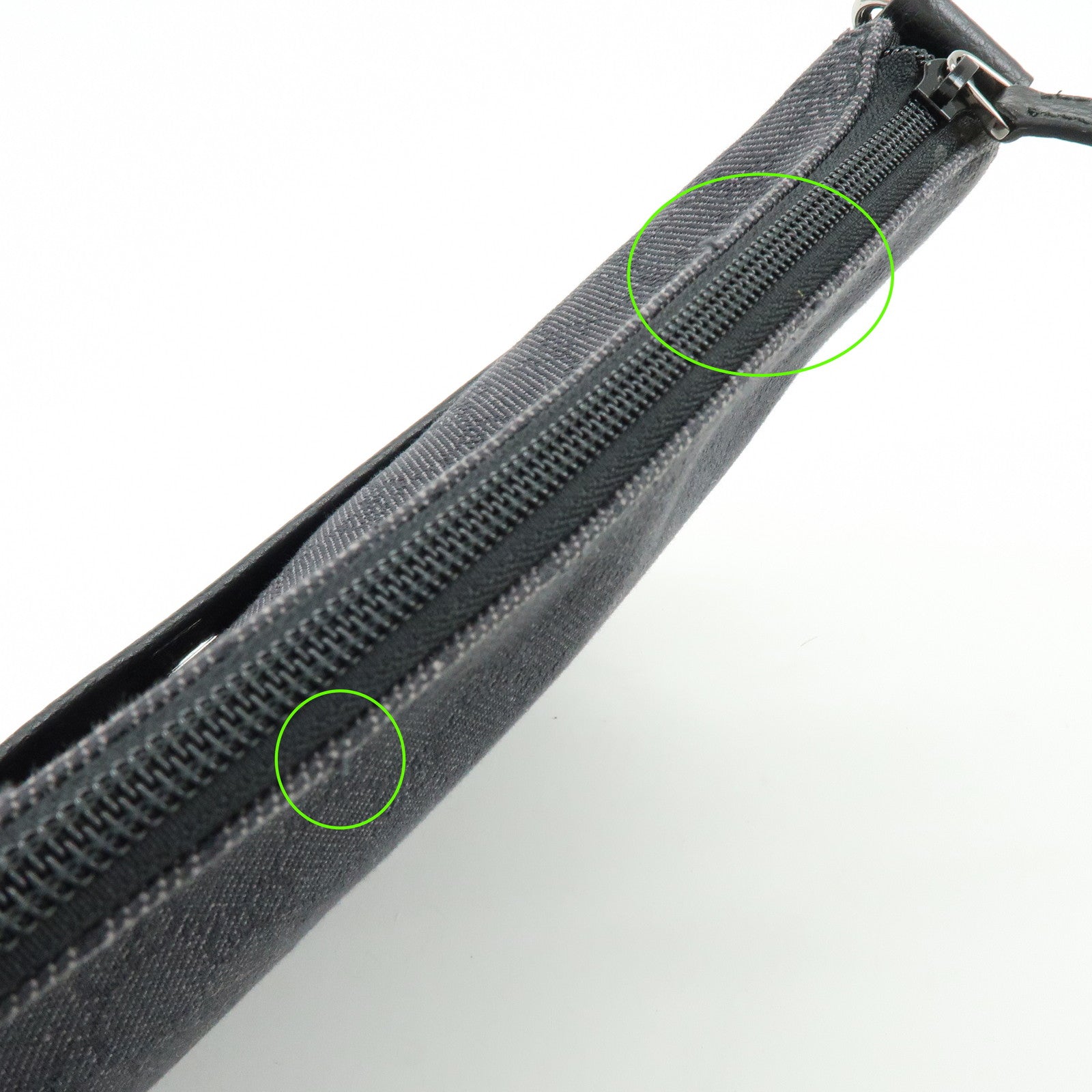 GUCCI GG Denim Leather Shoulder Bag Crossbody Bag Black 509635