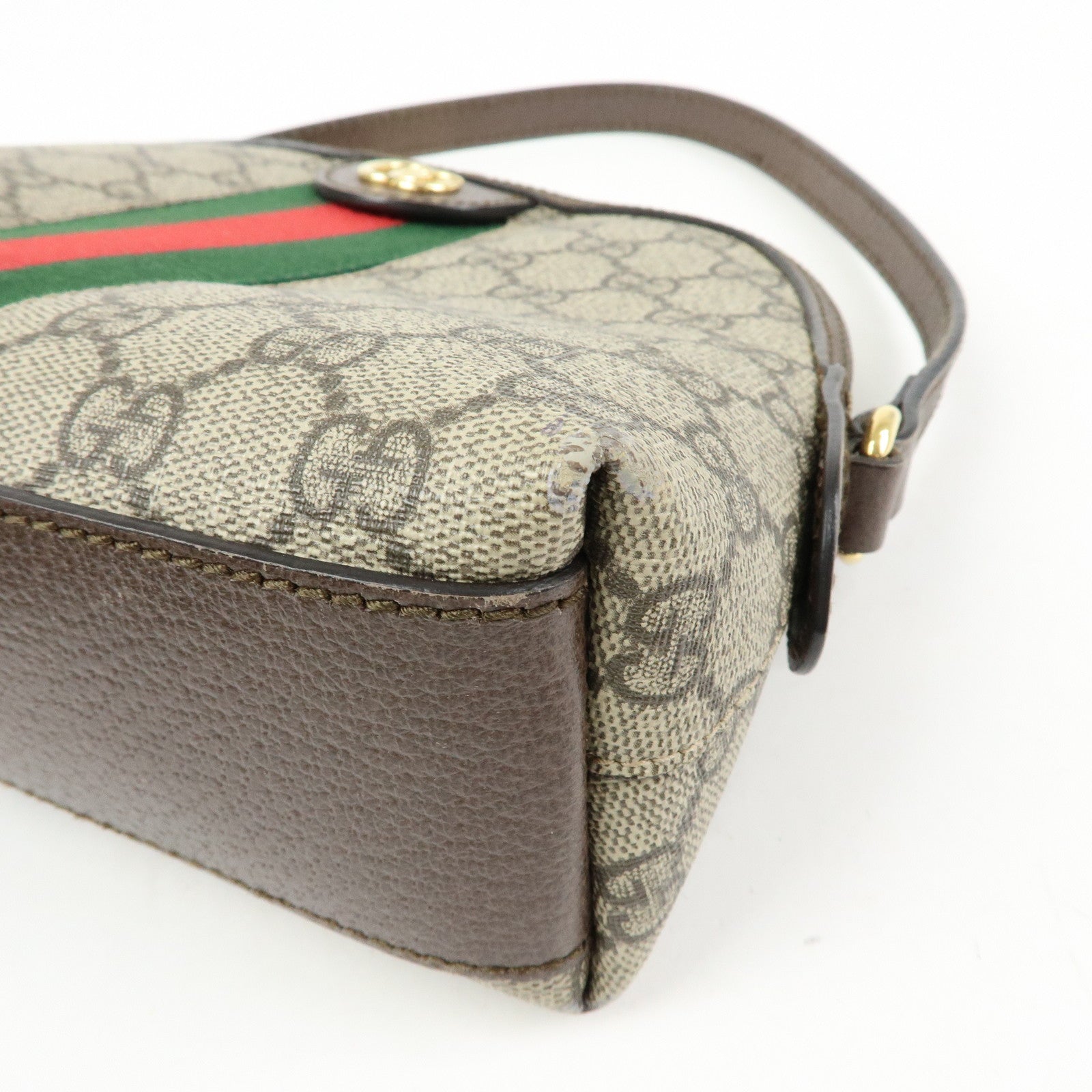 GUCCI Sherry Ophidia GG Supreme Leather Shoulder Bag Beige 499621