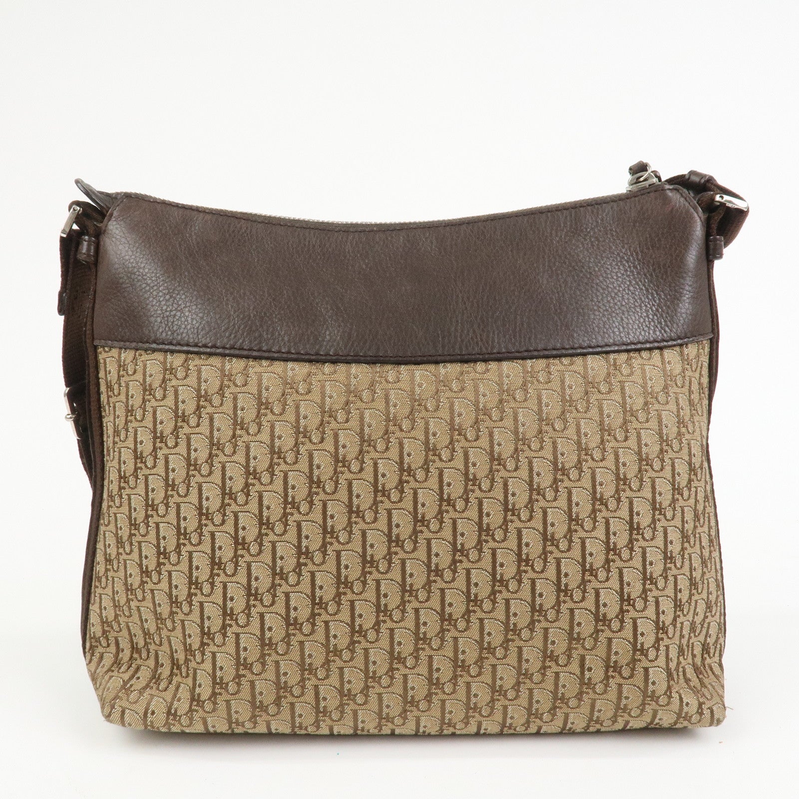 Christian Dior Street Chic Trotter Canvas Leather Shoulder Bag