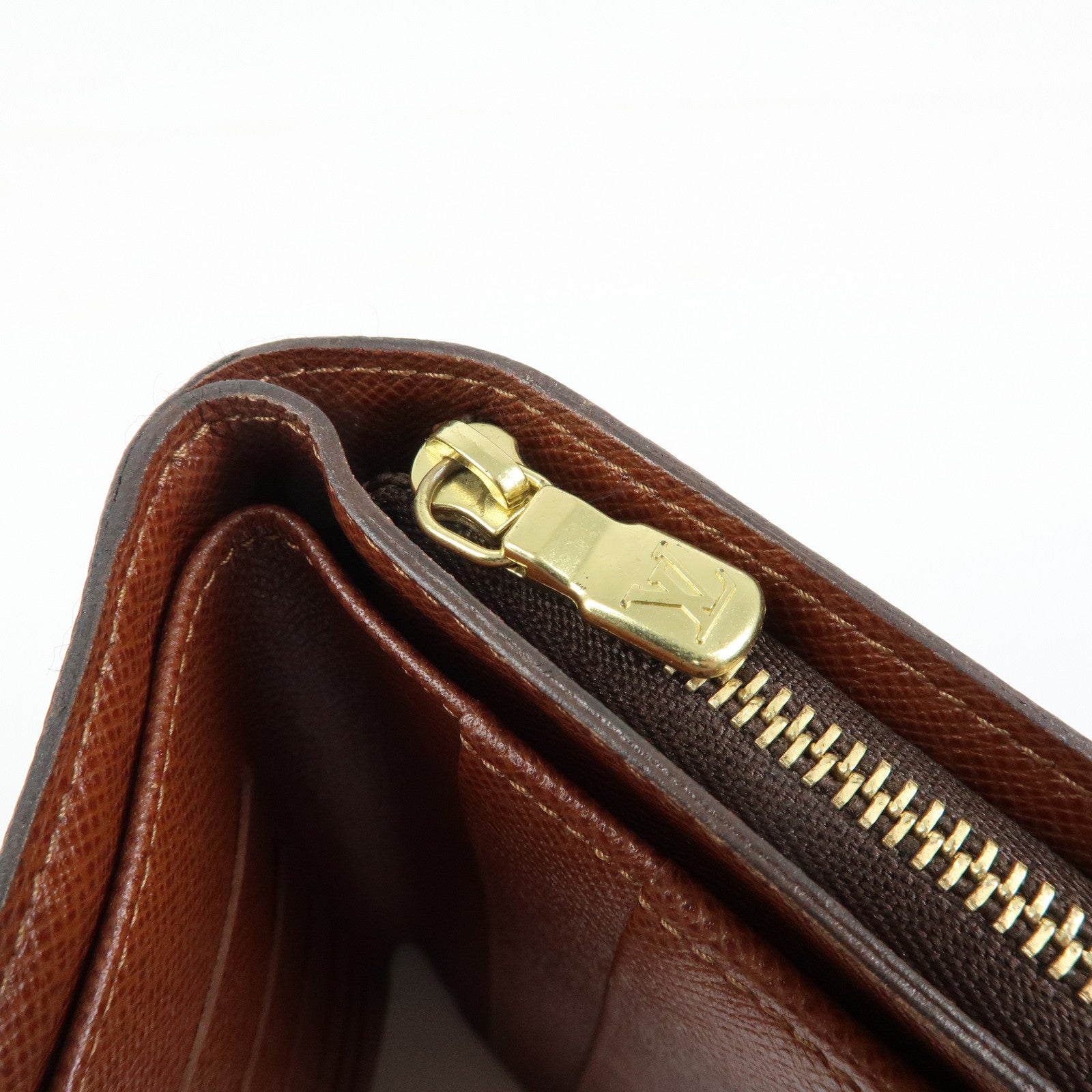 Louis Vuitton Monogram Porte Papier Zip Wallet Brown M61207