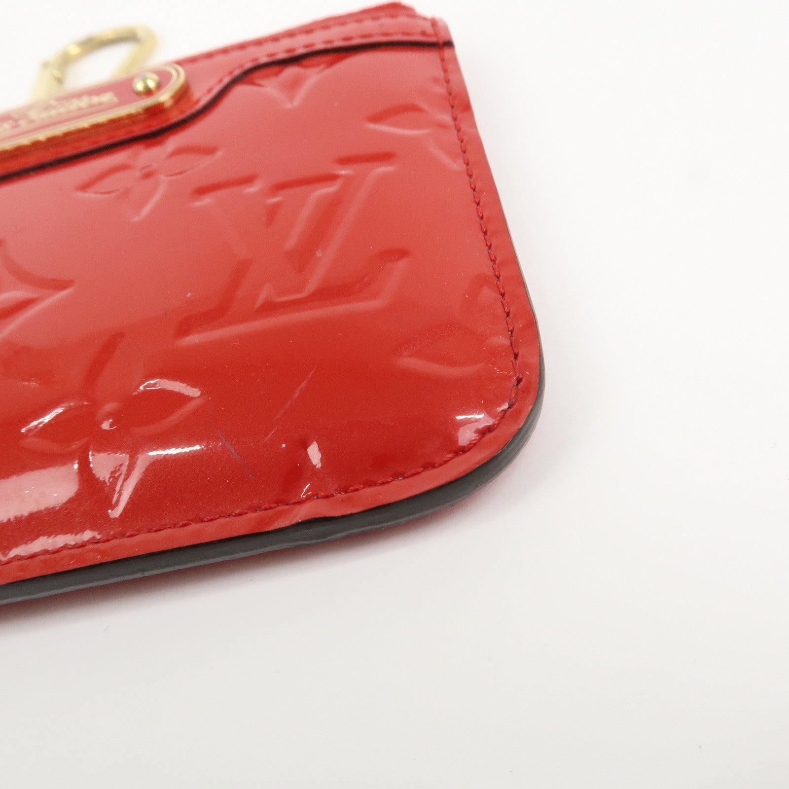 Louis Vuitton Monogram Vernis Pochette Cles NM Cerise M90214
