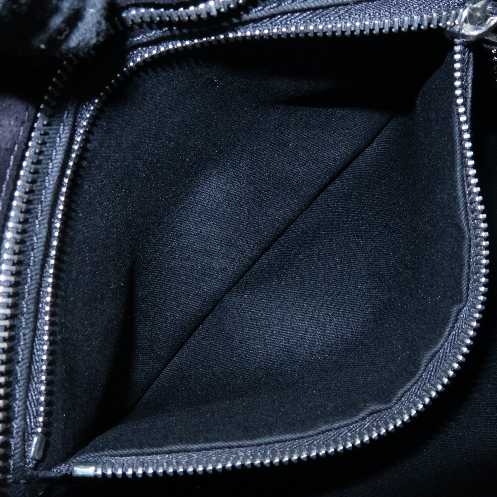 CELINE C Macadam Suede Leather Hand Bag Tote Bag Shoulder Bag Black