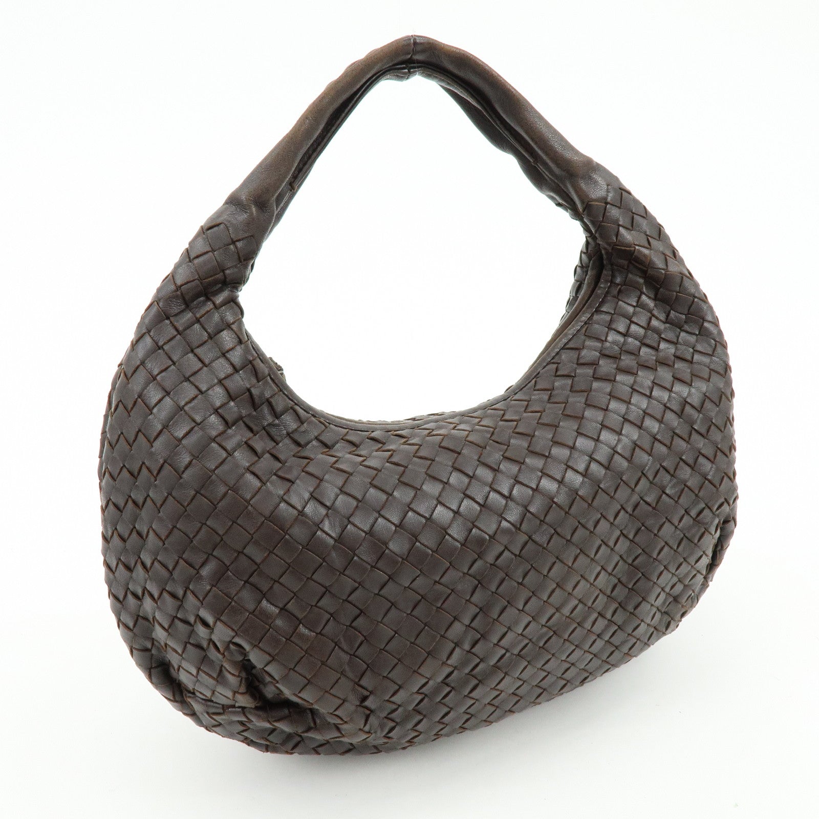 BOTTEGA VENETA Hobo Intrecciato Leather Shoulder Bag Brown 232499