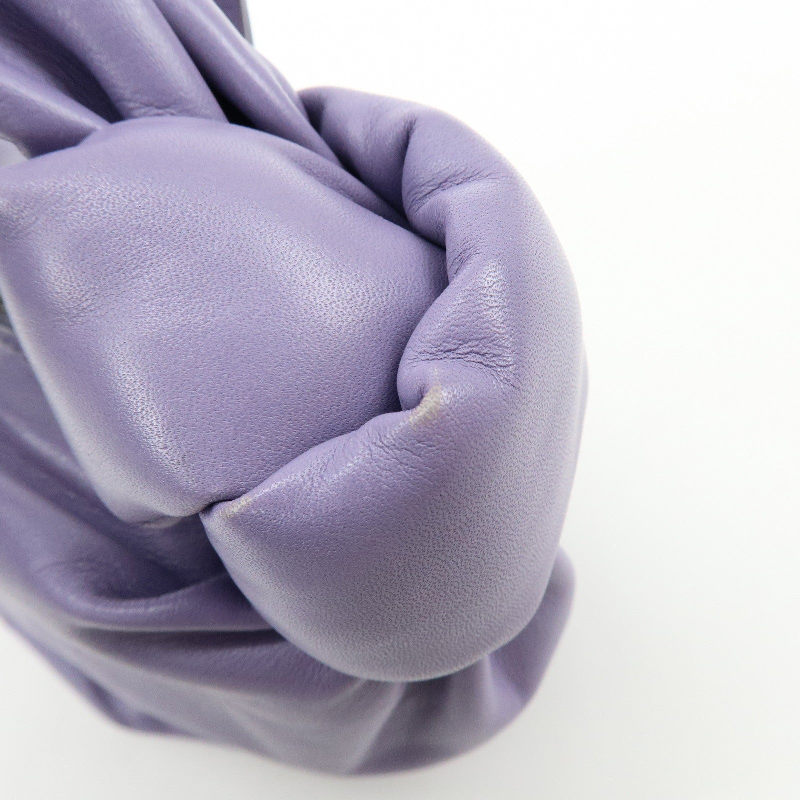 BOTTEGA VENETA Double Knot Leather Hand Bag Purple