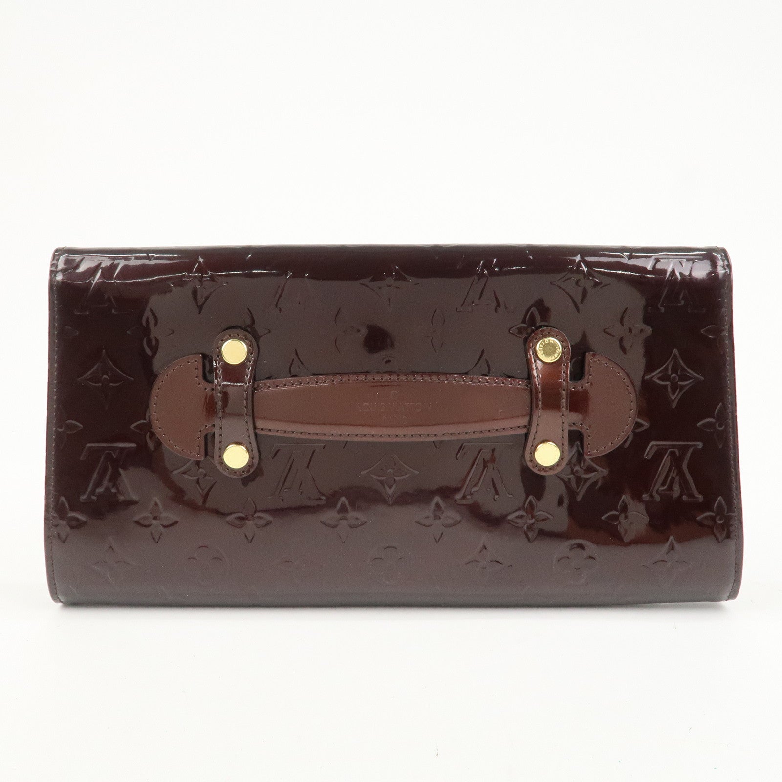 Louis Vuitton Monogram Vernis Robertson Clutch Bag Amarante M91548