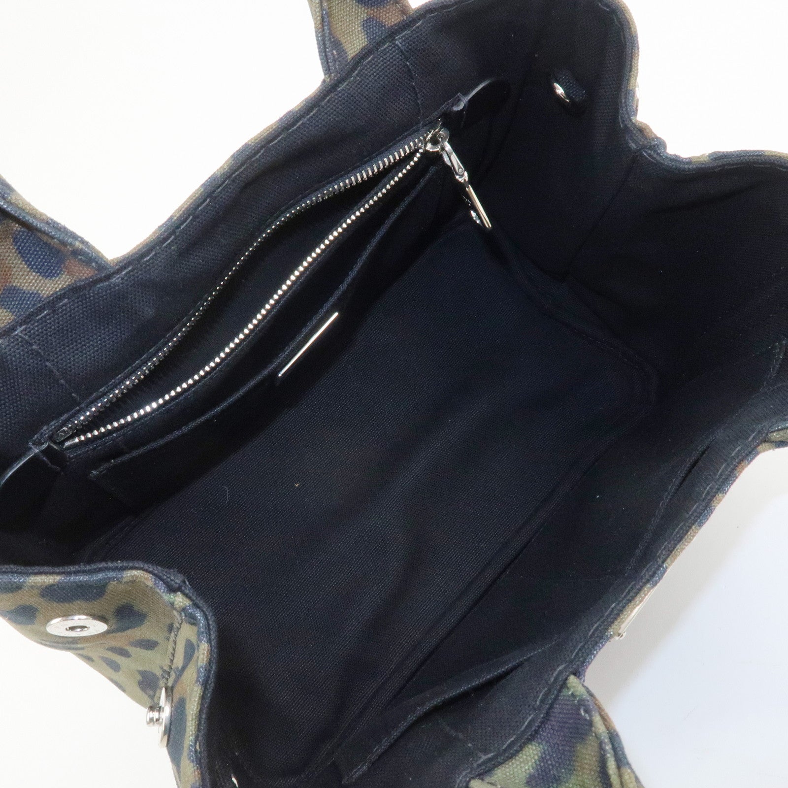 PRADA Triangle Logo Canapa Mini Canvas 2Way Bag Leopard 1BG439