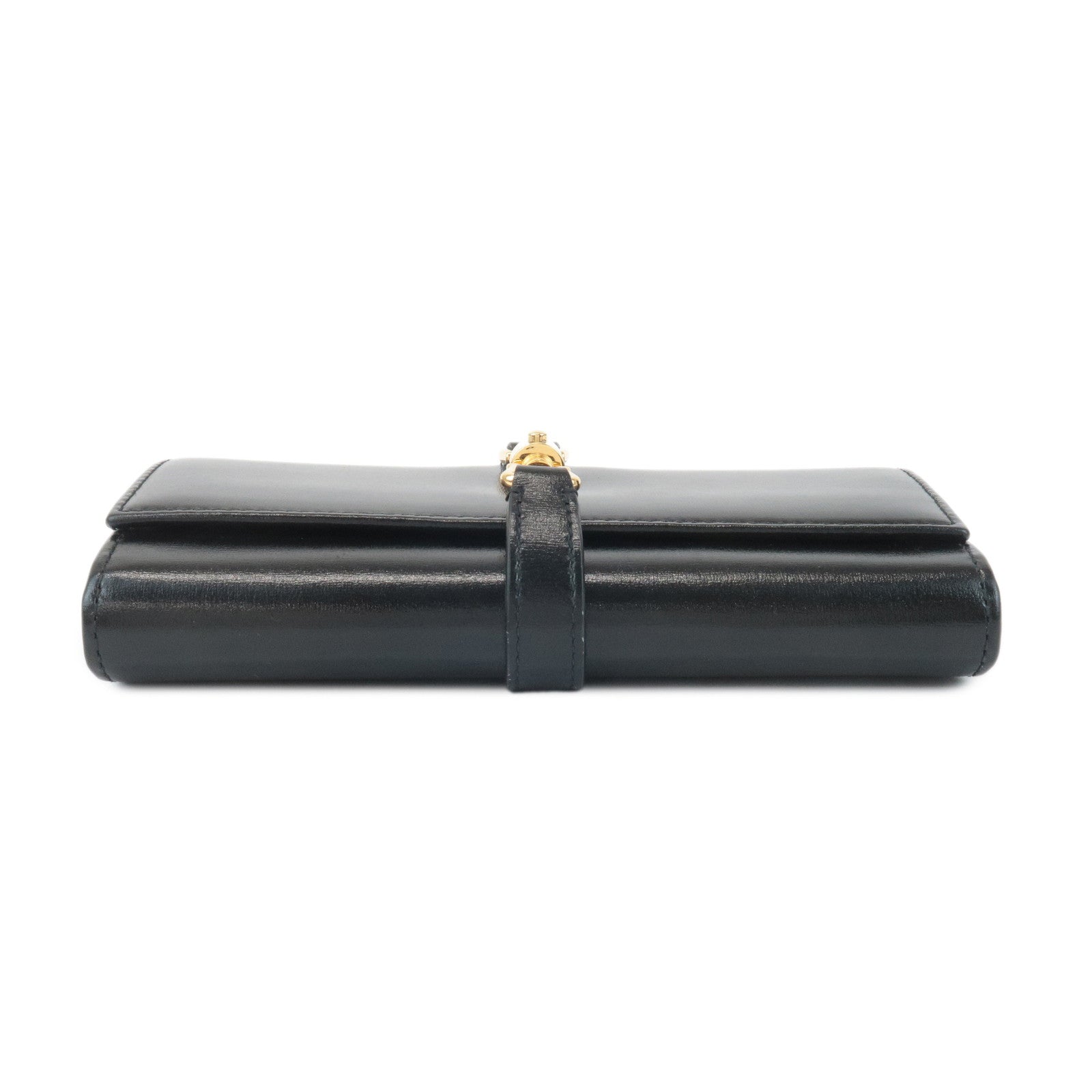 GUCCI Jackie 1961 Leather Chain Wallet WOC Black 652681.0416 Used
