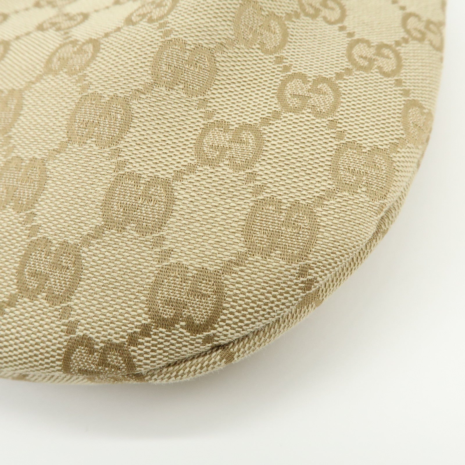 GUCCI GG Canvas Bamboo Leather Hand Bag Tote Bag Beige 124297