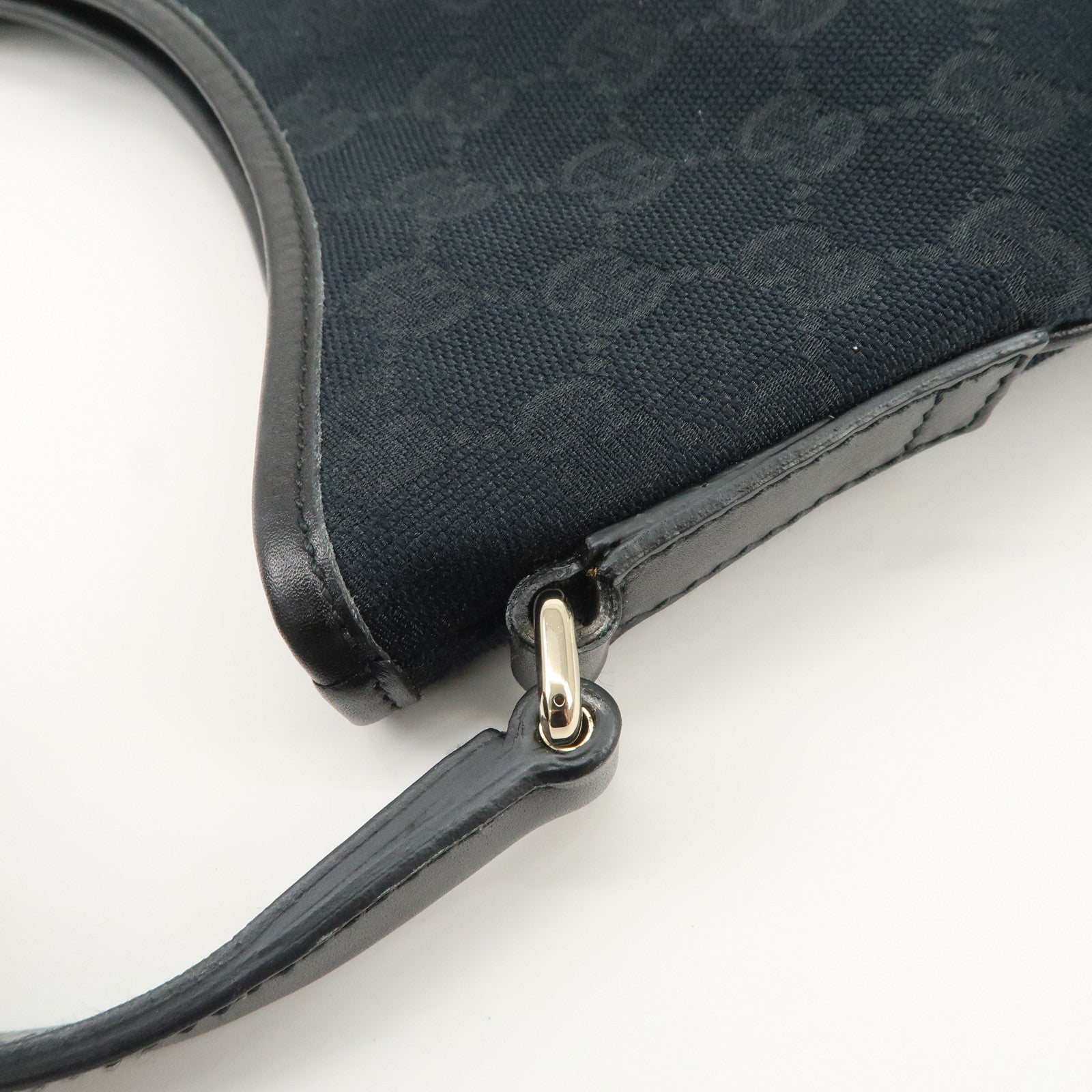 GUCCI Interlocking G GG Monogram Canvas Leather Shoulder Bag 169947