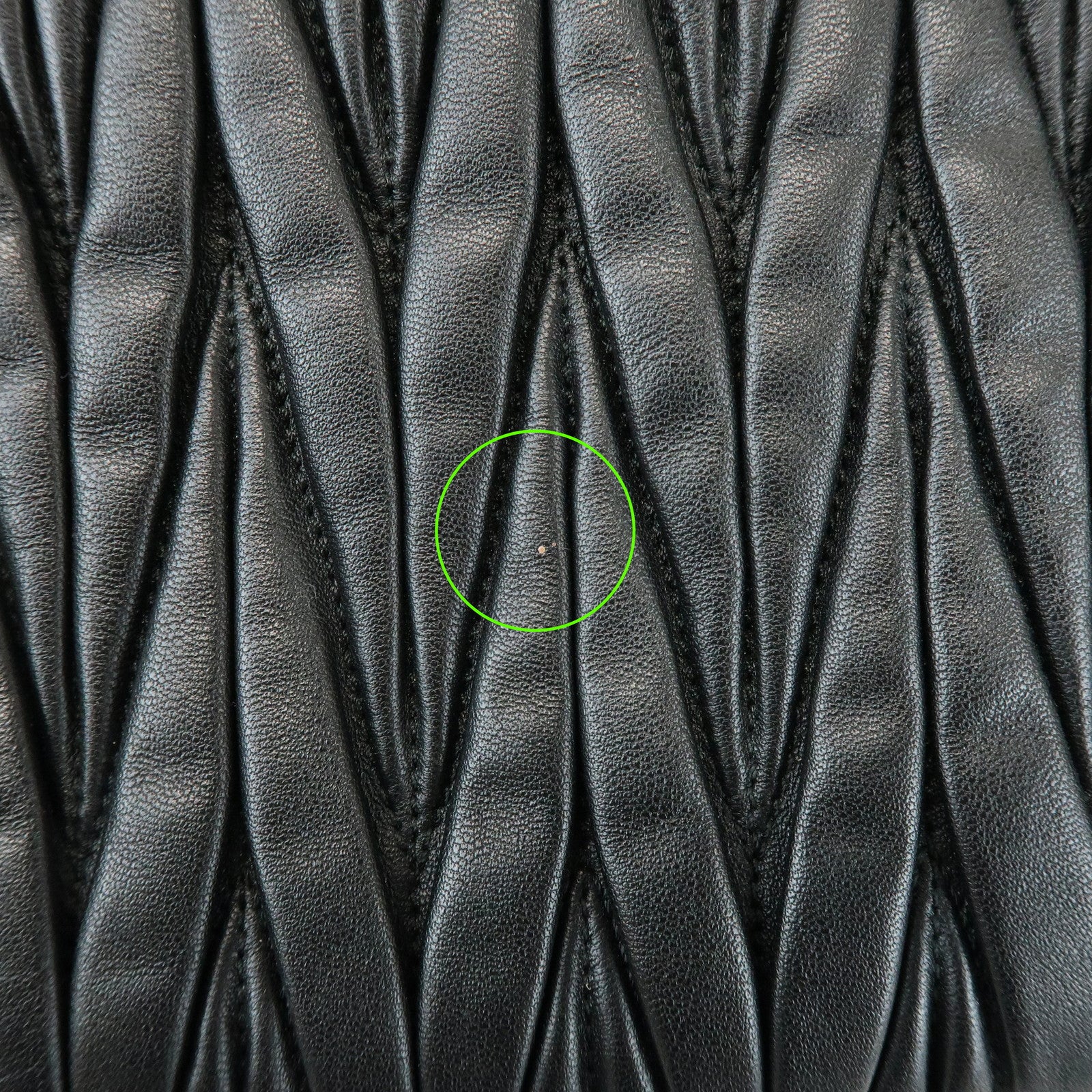 MIU MIU Matelasse Leather 2Way Bag Hand Shoulder Bag Black 5BA125