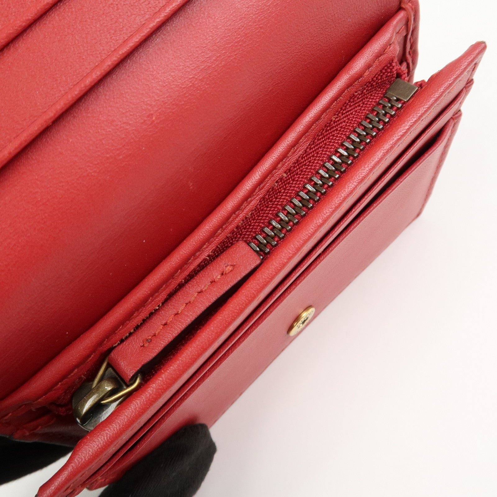 GUCCI Interlocking G GG Supreme Cherry Compact Wallet Beige 476050