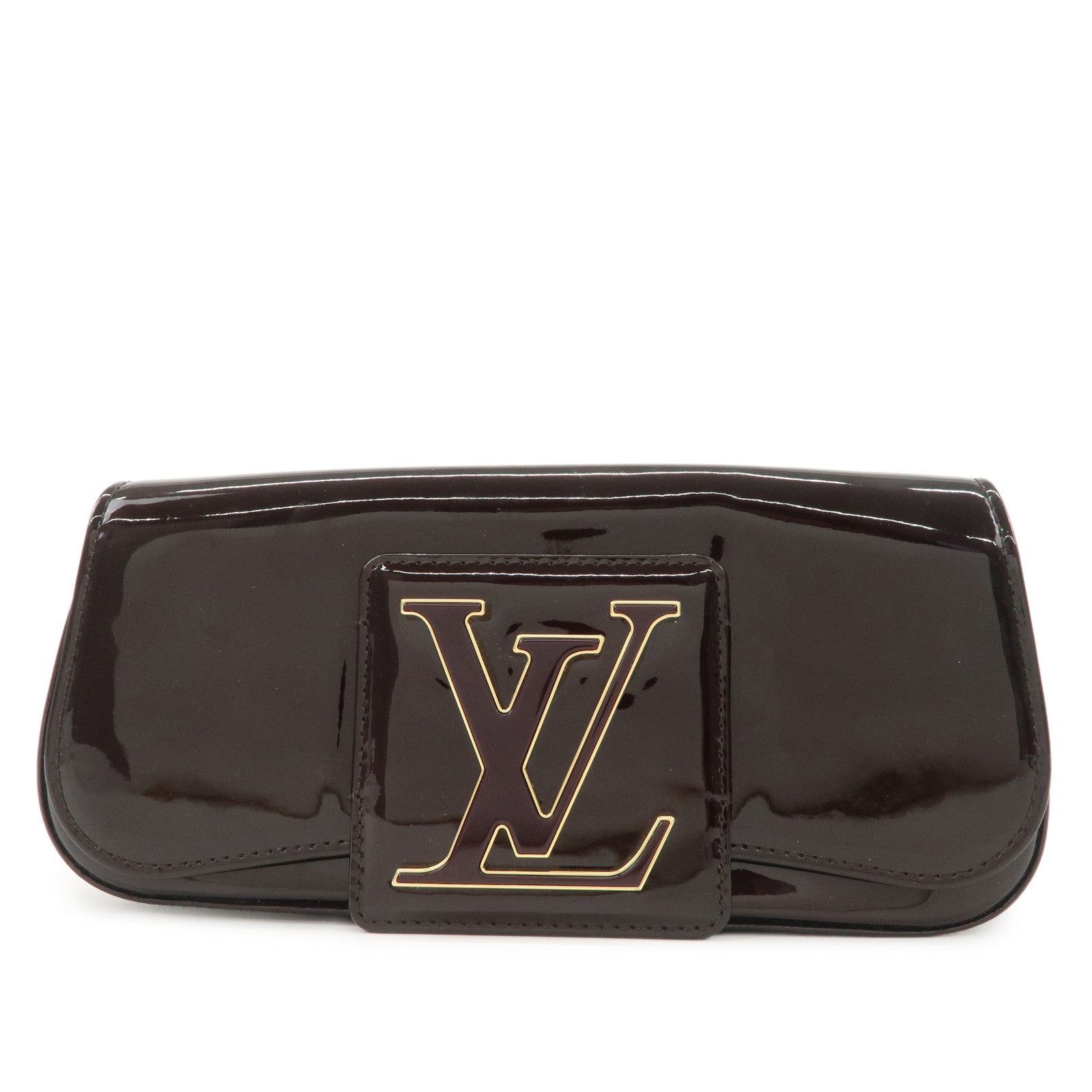 Louis Vuitton Vernis Pochette Sobe Clutch Bag Amarante M93490