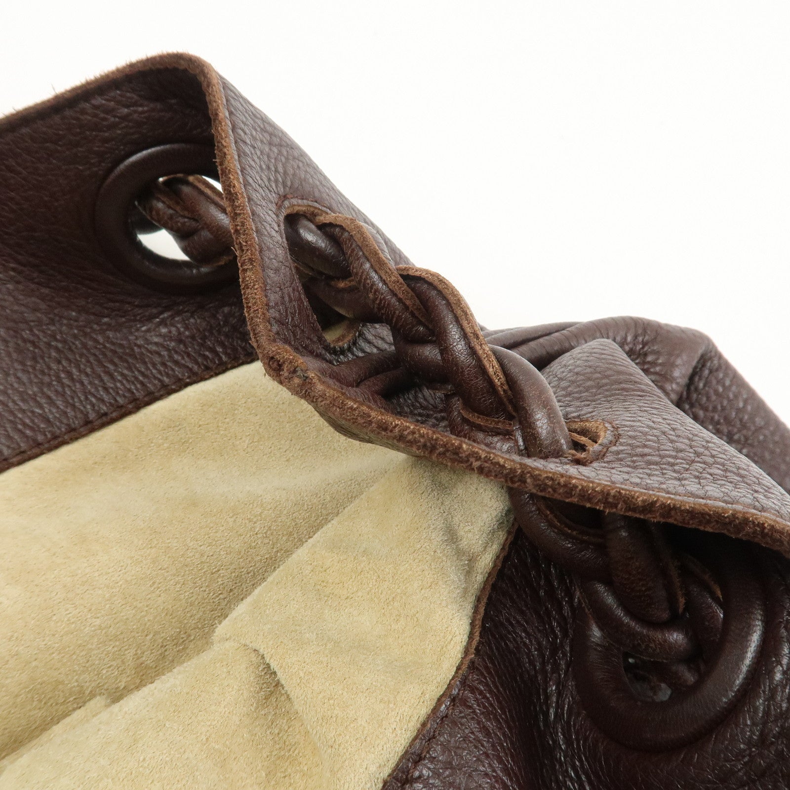 BOTTEGA VENETA Cervo Leather 2WAY Bag Shoulder Bag Hand Bag Brown