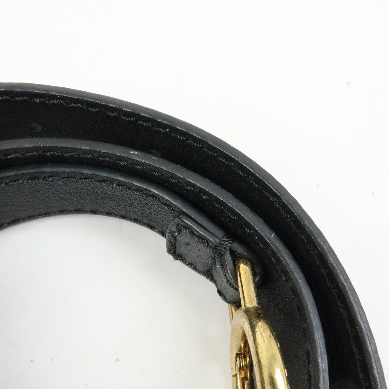 FENDI Peekaboo Leather 2Way Bag Hand Bag Shoulder Bag Black 8BN290