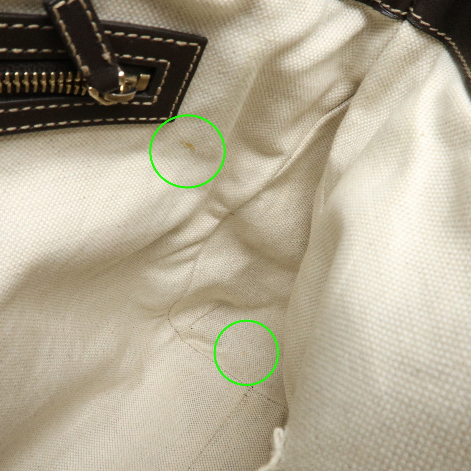 GUCCI Mayfair GG Canvas Leather Hand Bag Beige Brown 269894