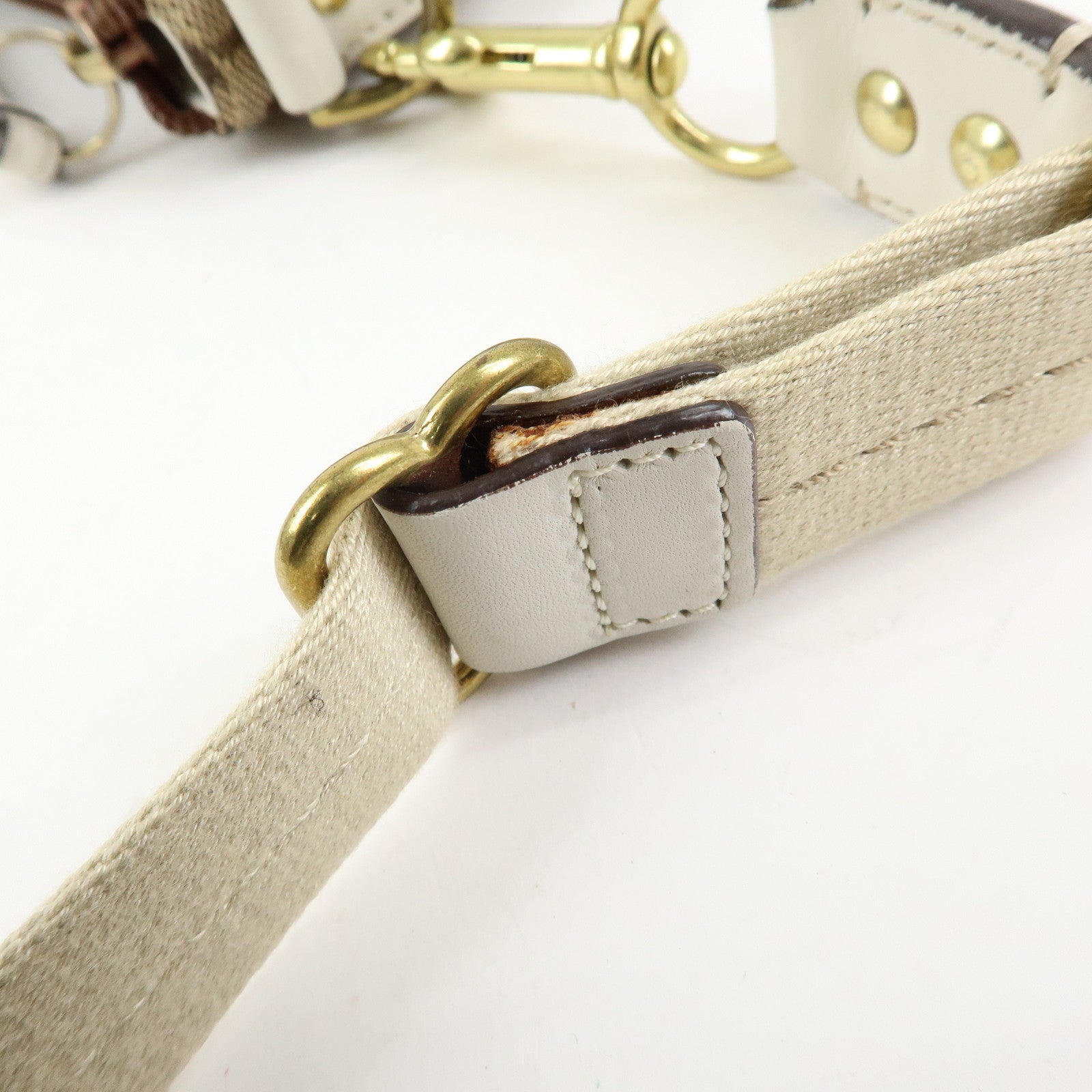 COACH Signature Set of 2 Shoulder Bag Crossbody Bag Brown Ivory