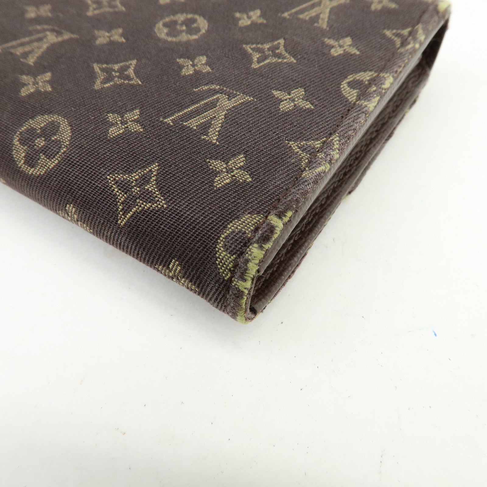 Louis Vuitton Monogram Mini Lin Canvas Long Wallet Brown M95234