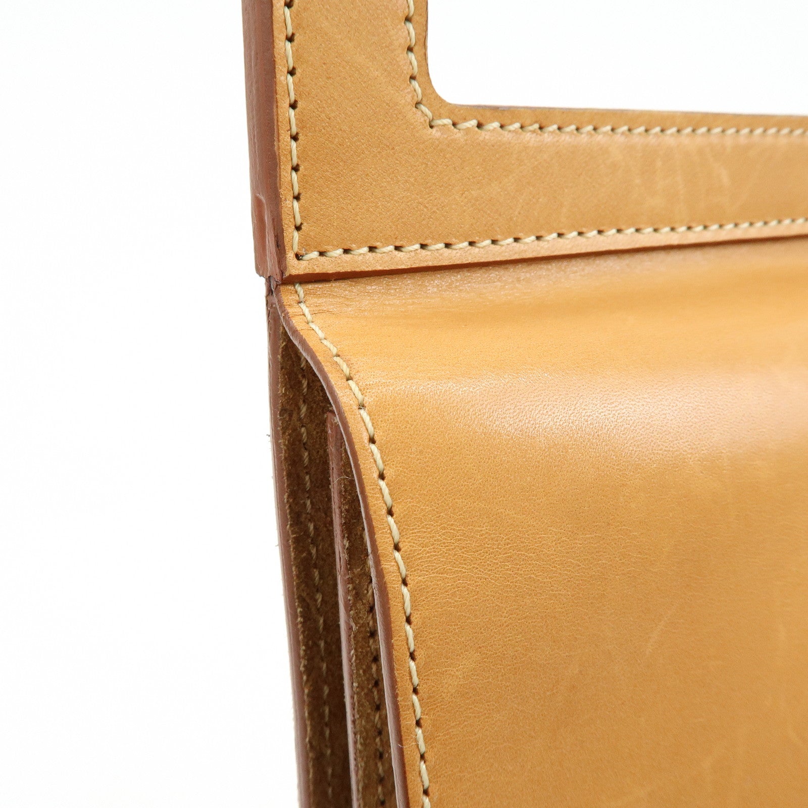 CELINE C Macadam Suede Leather Shoulder Bag Crossbody Bag Brown