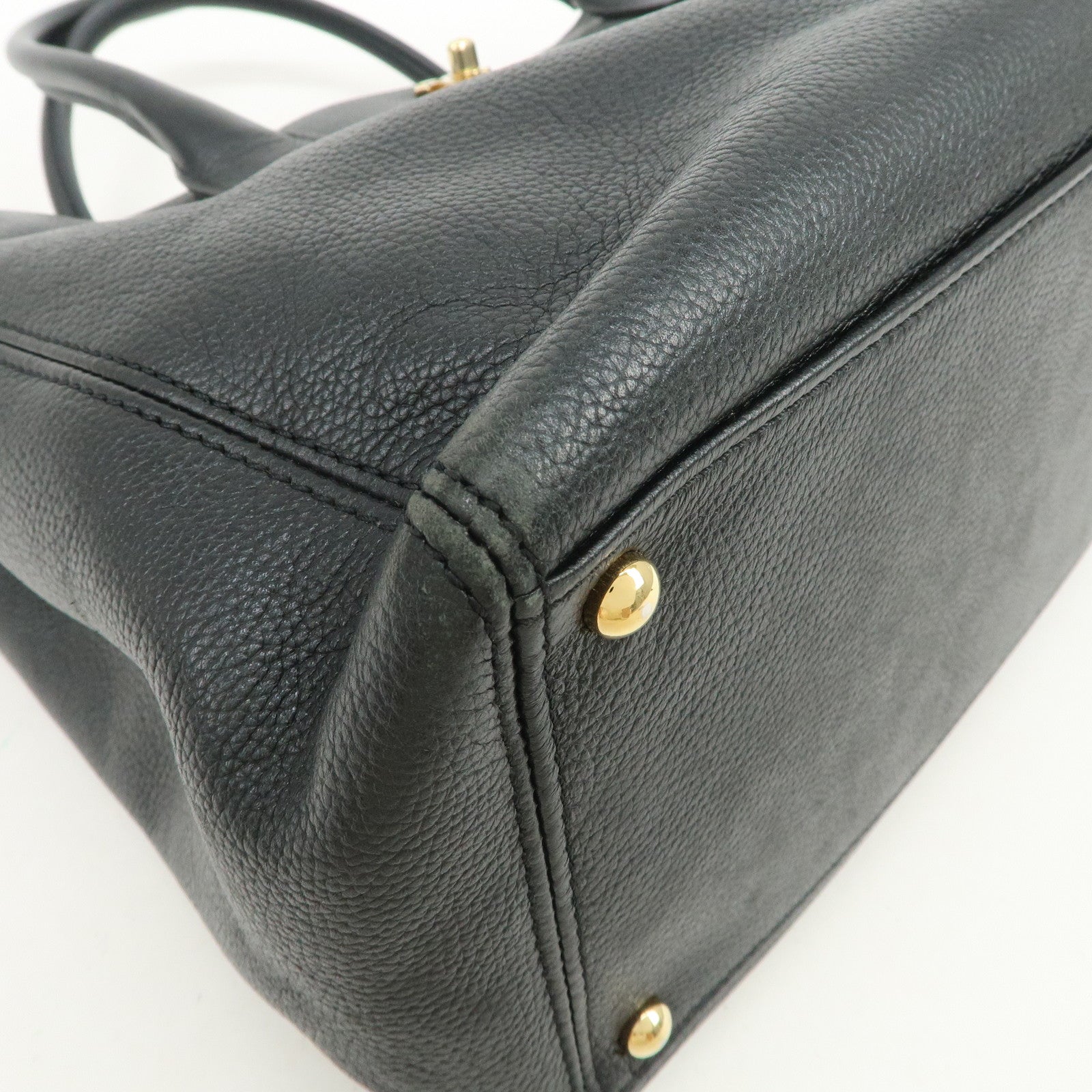 CHANEL Executive Leather Tote Bag Hand Bag Black A15206