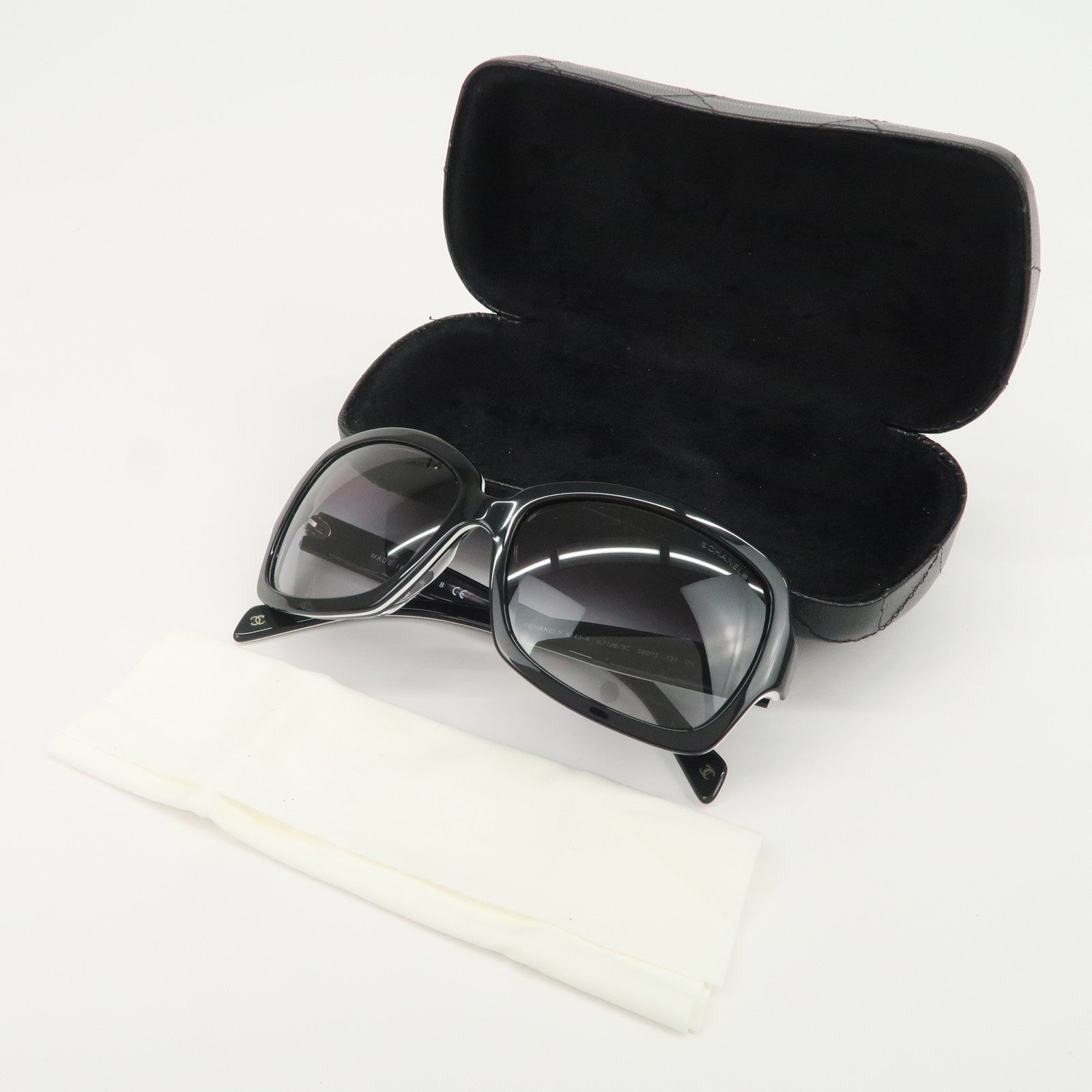 CHANEL COCO Mark Sunglasses Black 5143-A c.1138/3C 58□15 135