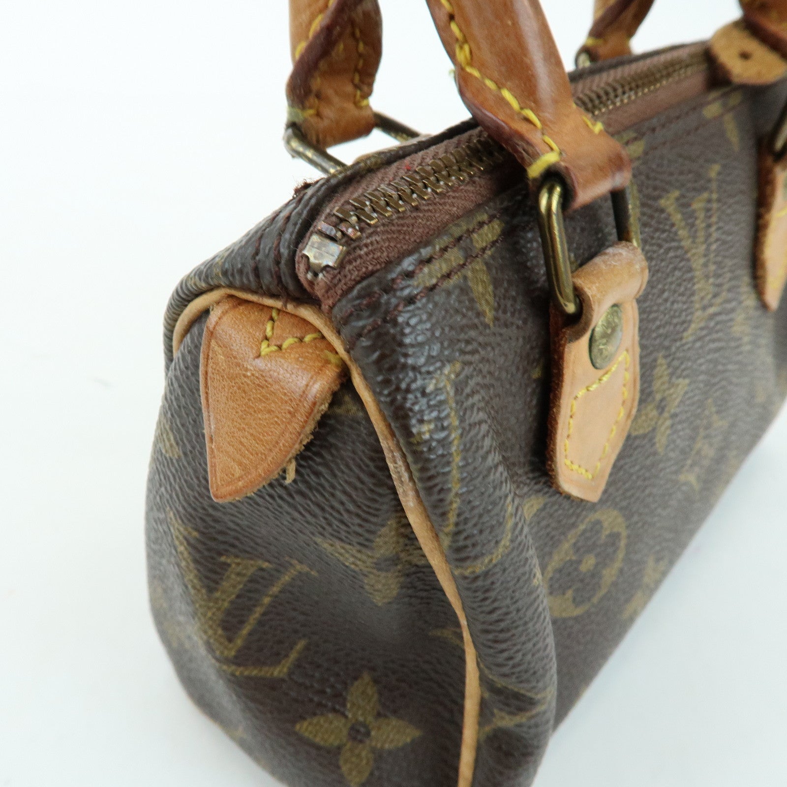 Louis Vuitton Monogram Mini Speedy Hand Shoulder Bag Brown M41534