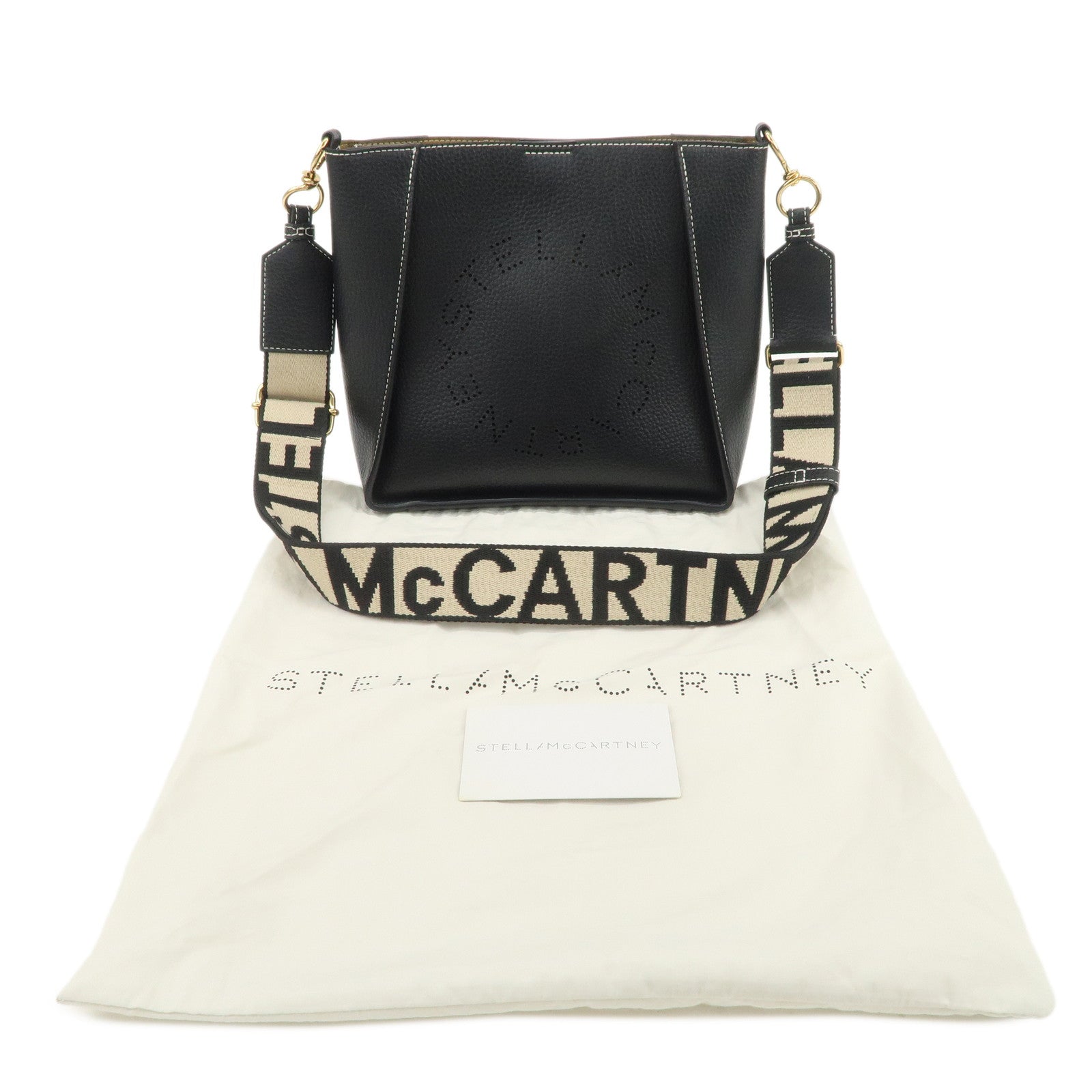 STELLA MCCARTNEY Leather Shoulder Bag Crossbody Bag Black