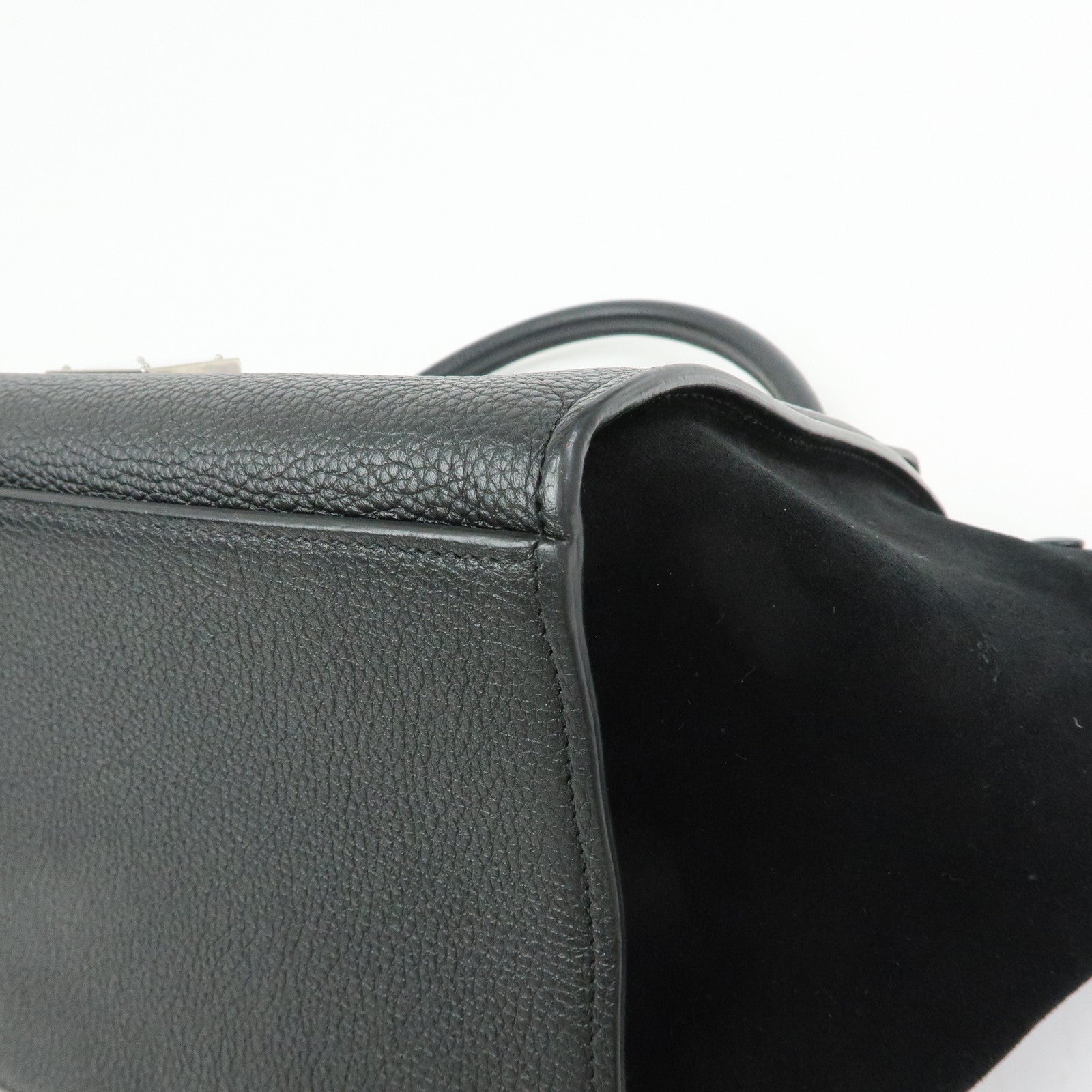 CELINE Trapeze Leather Suede 2WAY Bag Shoulder Bag Black