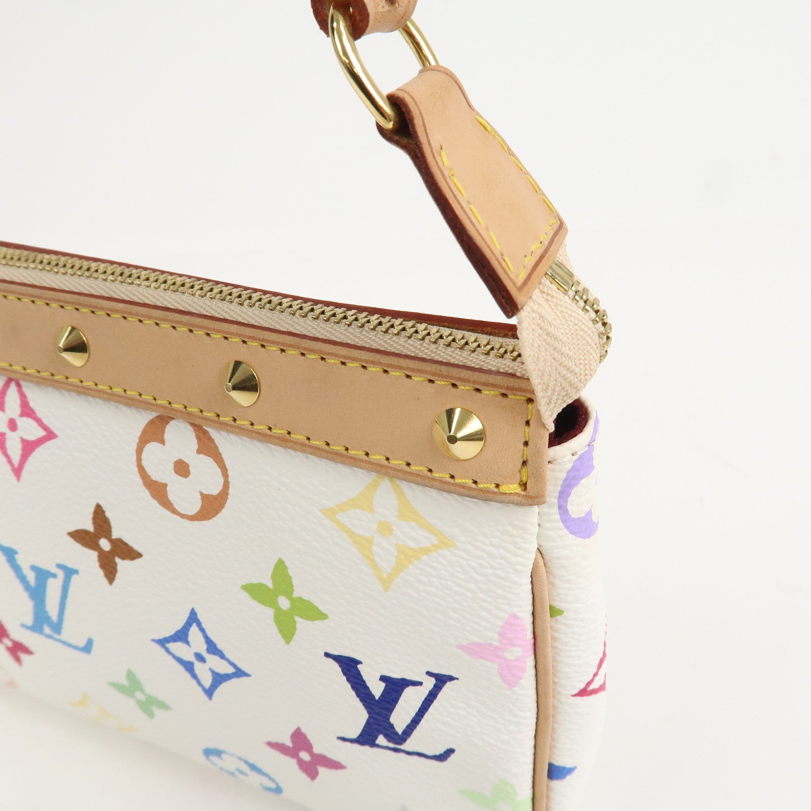 Louis Vuitton Monogram Multicolor Pochette Accessoires Blanc M92649