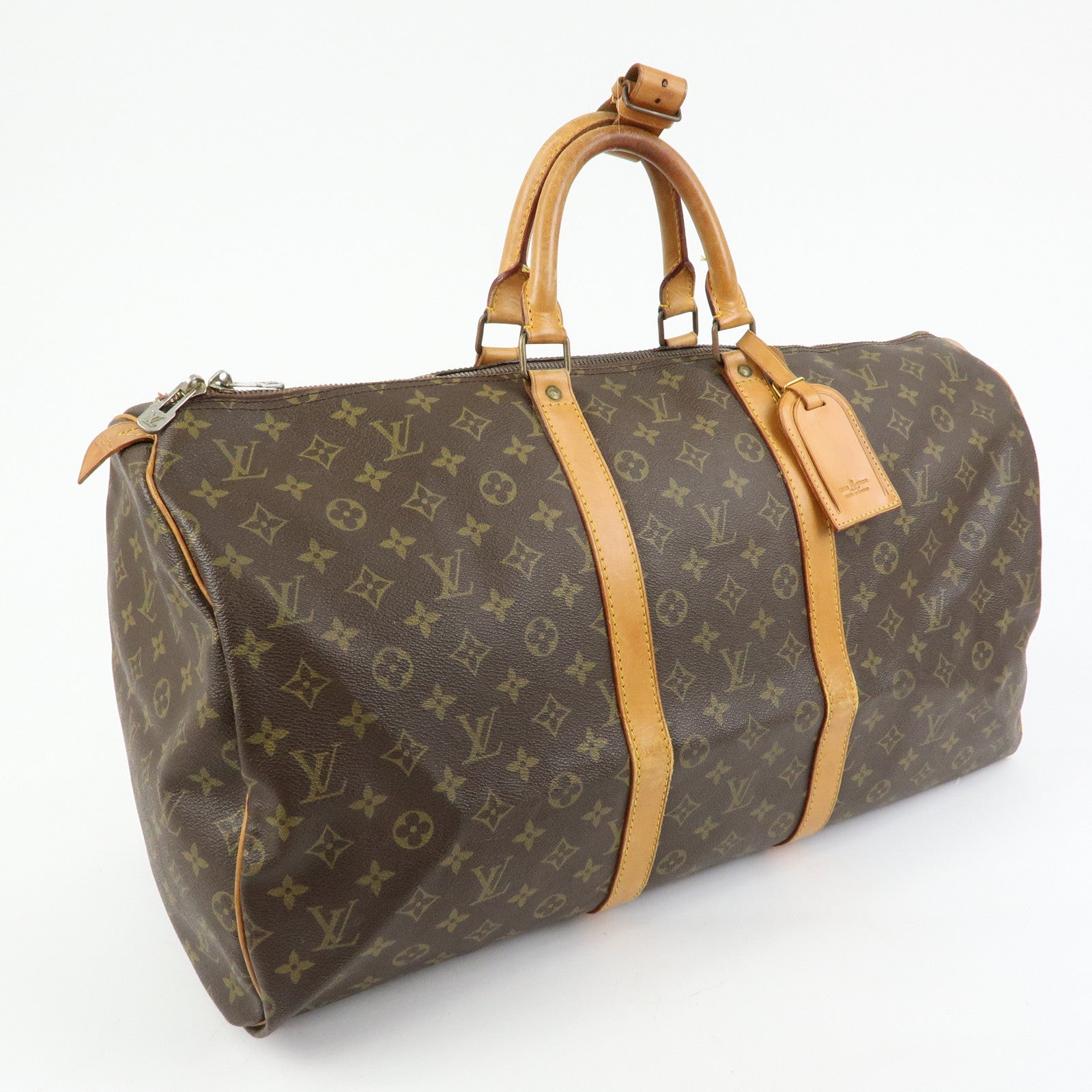 Louis Vuitton Monogram Keep All 55 Boston Bag Brown M41424