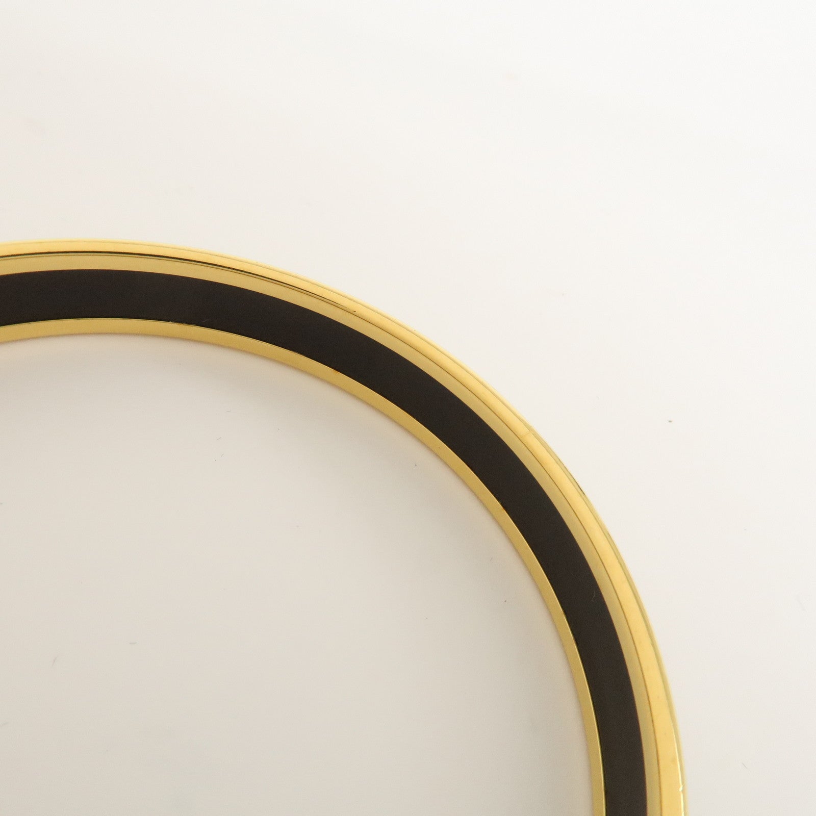 HERMES Email PM Gold Plated Bracelet Bangle Multicolor