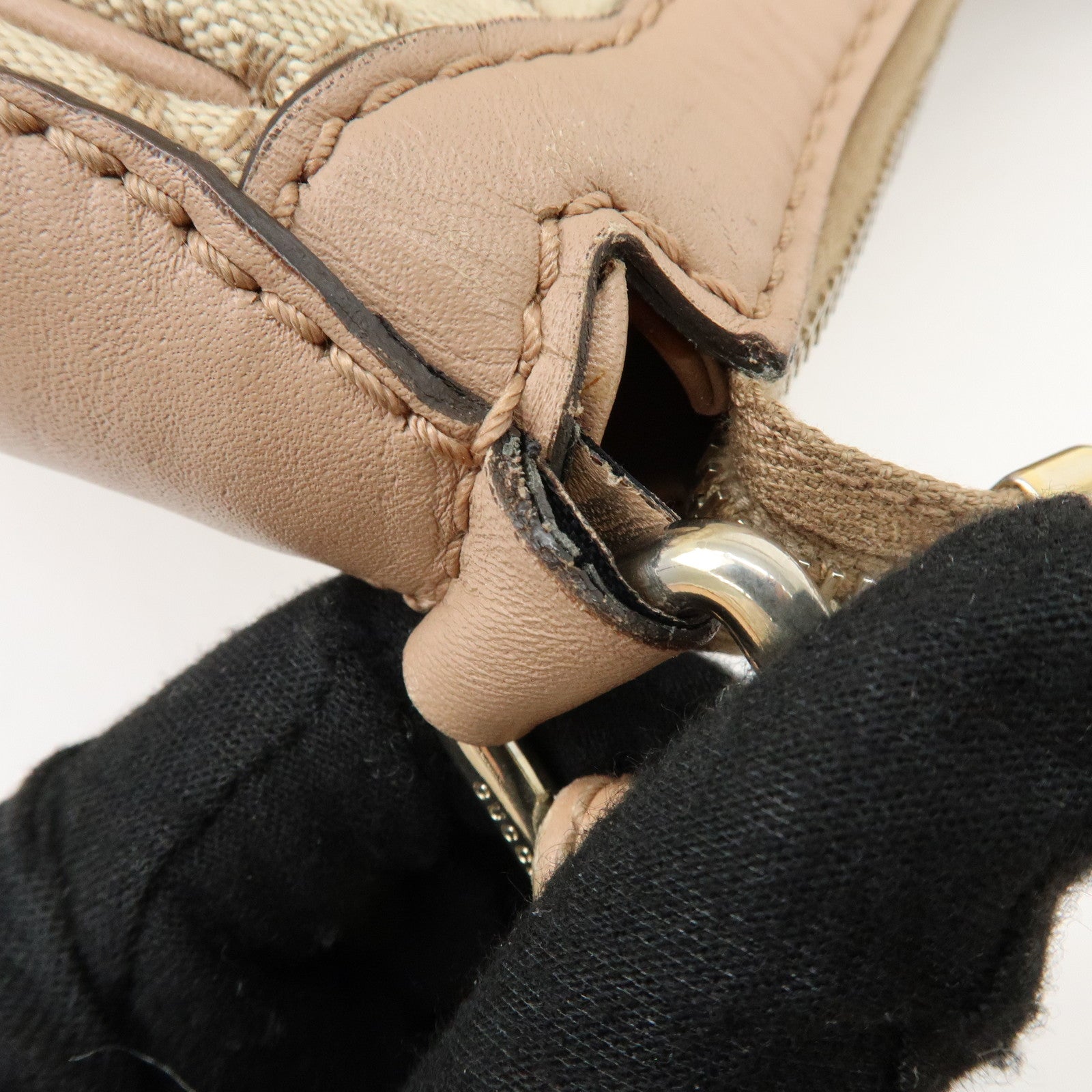 GUCCI Sukey Interlocking G Diamante Canvas Shoulder Bag 232955