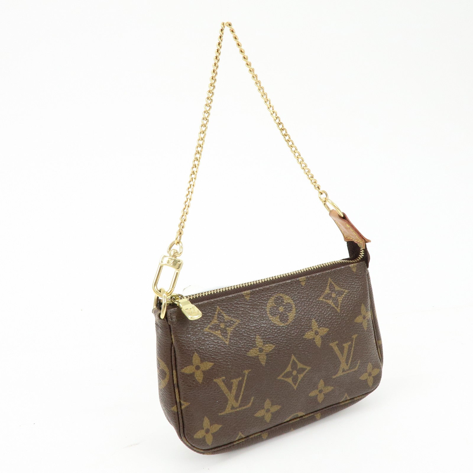 Louis Vuitton Monogram Mini Pochette Accessoires Hand Bag M58009